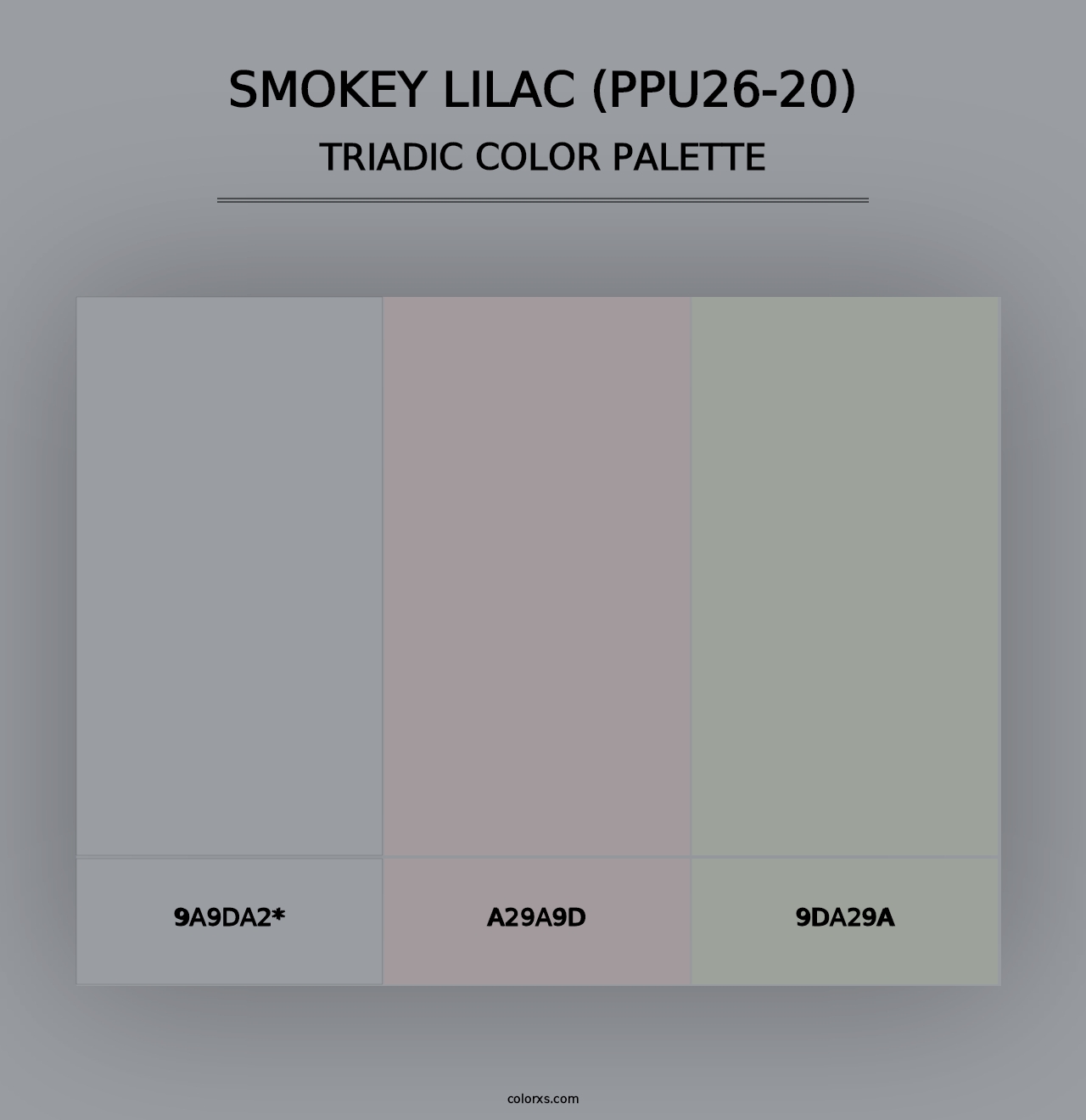 Smokey Lilac (PPU26-20) - Triadic Color Palette