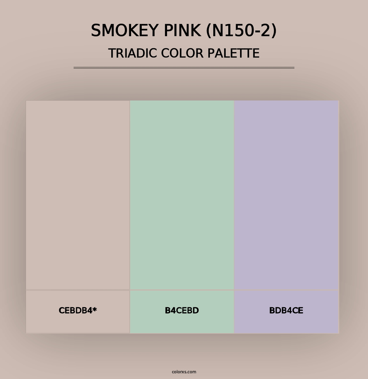 Smokey Pink (N150-2) - Triadic Color Palette