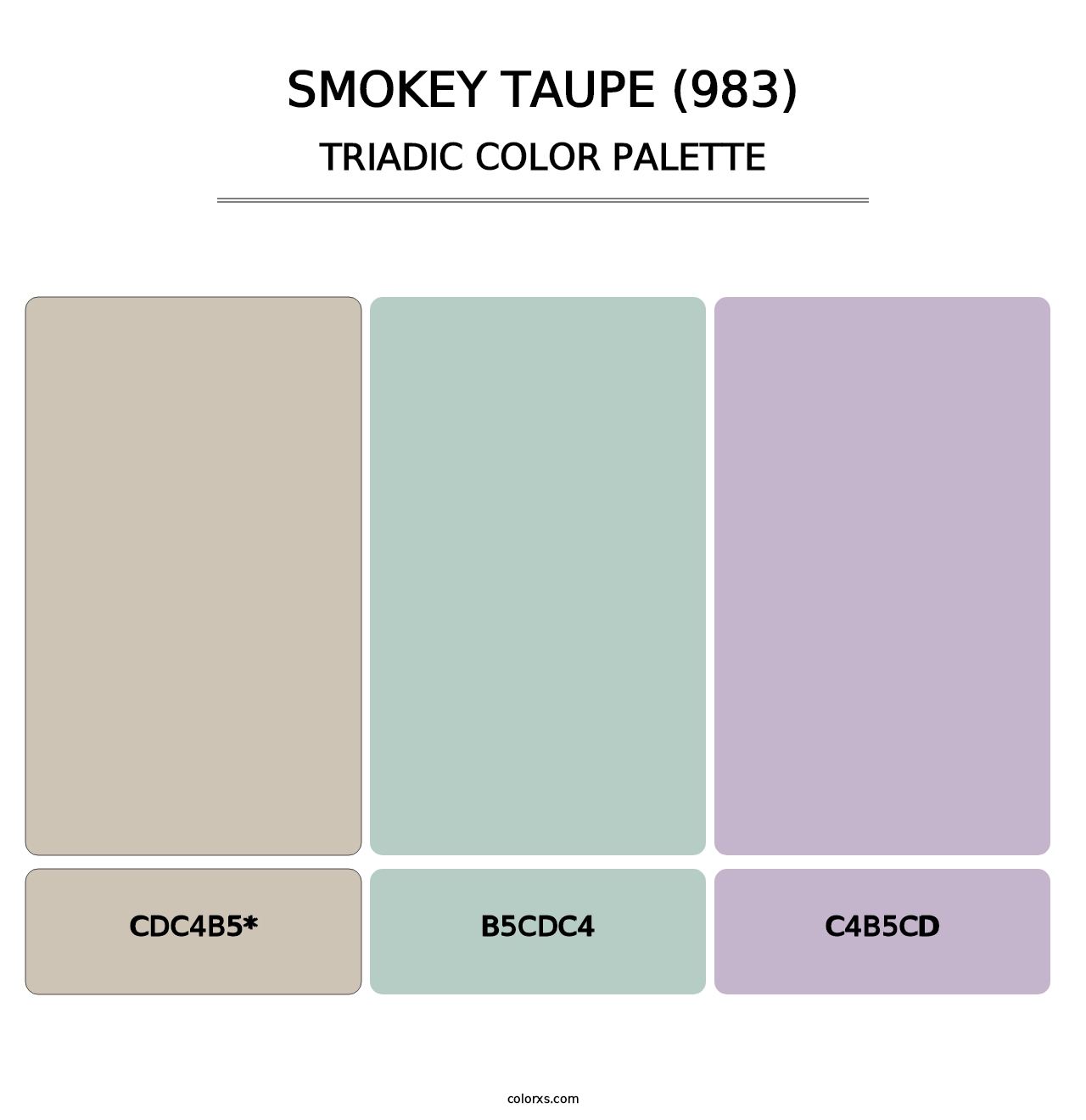 Smokey Taupe (983) - Triadic Color Palette