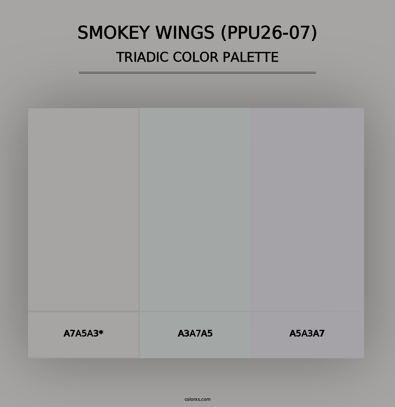 Smokey Wings (PPU26-07) - Triadic Color Palette