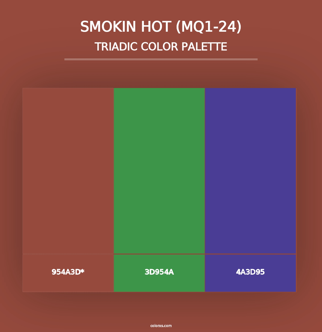 Smokin Hot (MQ1-24) - Triadic Color Palette