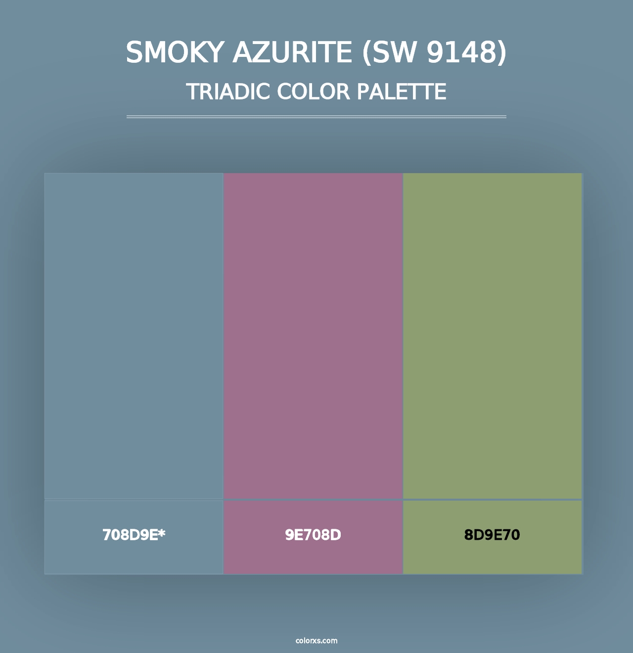 Smoky Azurite (SW 9148) - Triadic Color Palette