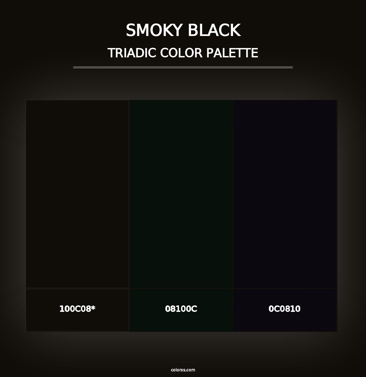 Smoky Black - Triadic Color Palette