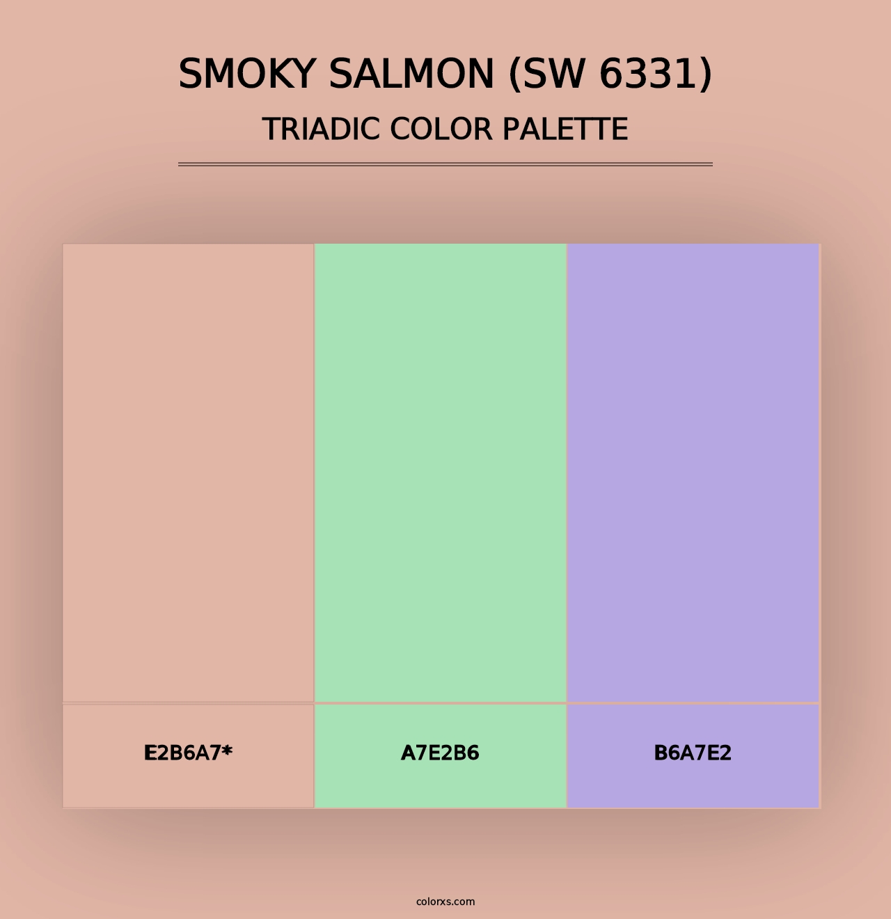 Smoky Salmon (SW 6331) - Triadic Color Palette