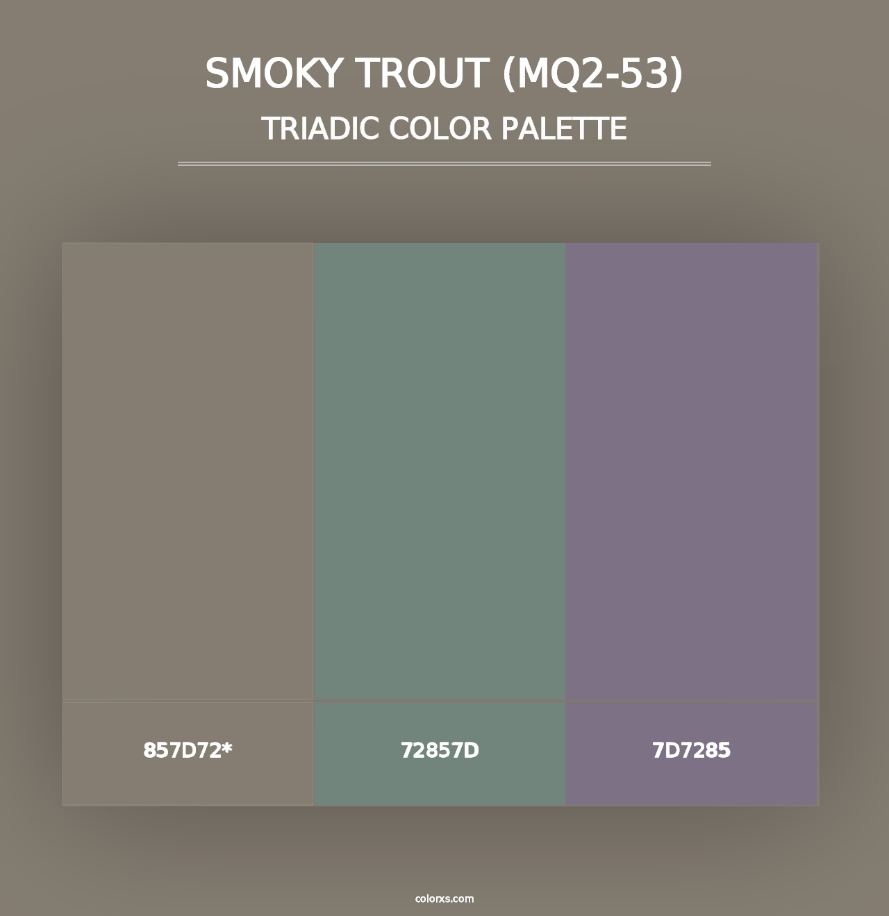 Smoky Trout (MQ2-53) - Triadic Color Palette