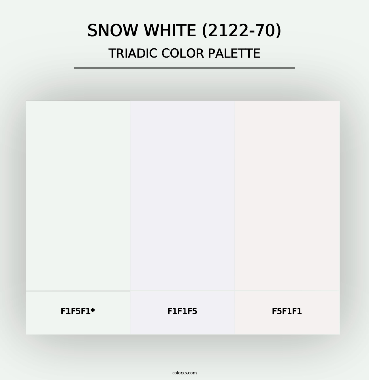 Snow White (2122-70) - Triadic Color Palette