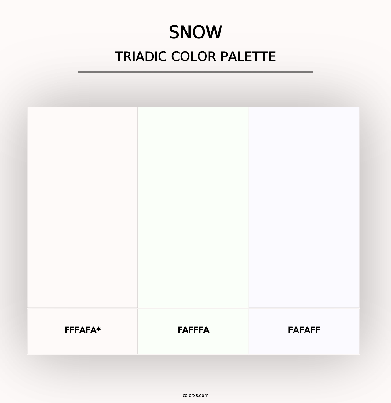 Snow - Triadic Color Palette