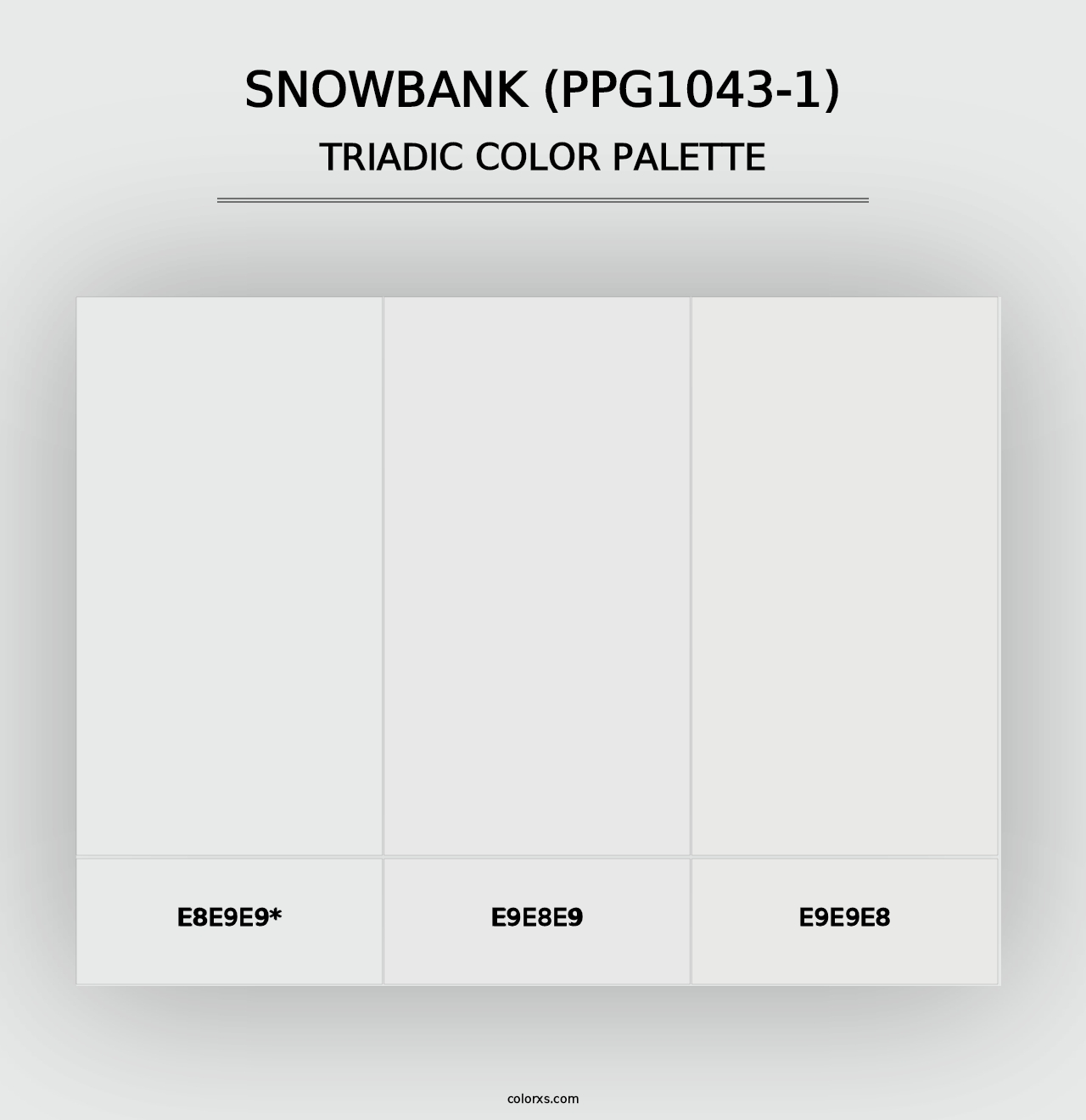 Snowbank (PPG1043-1) - Triadic Color Palette