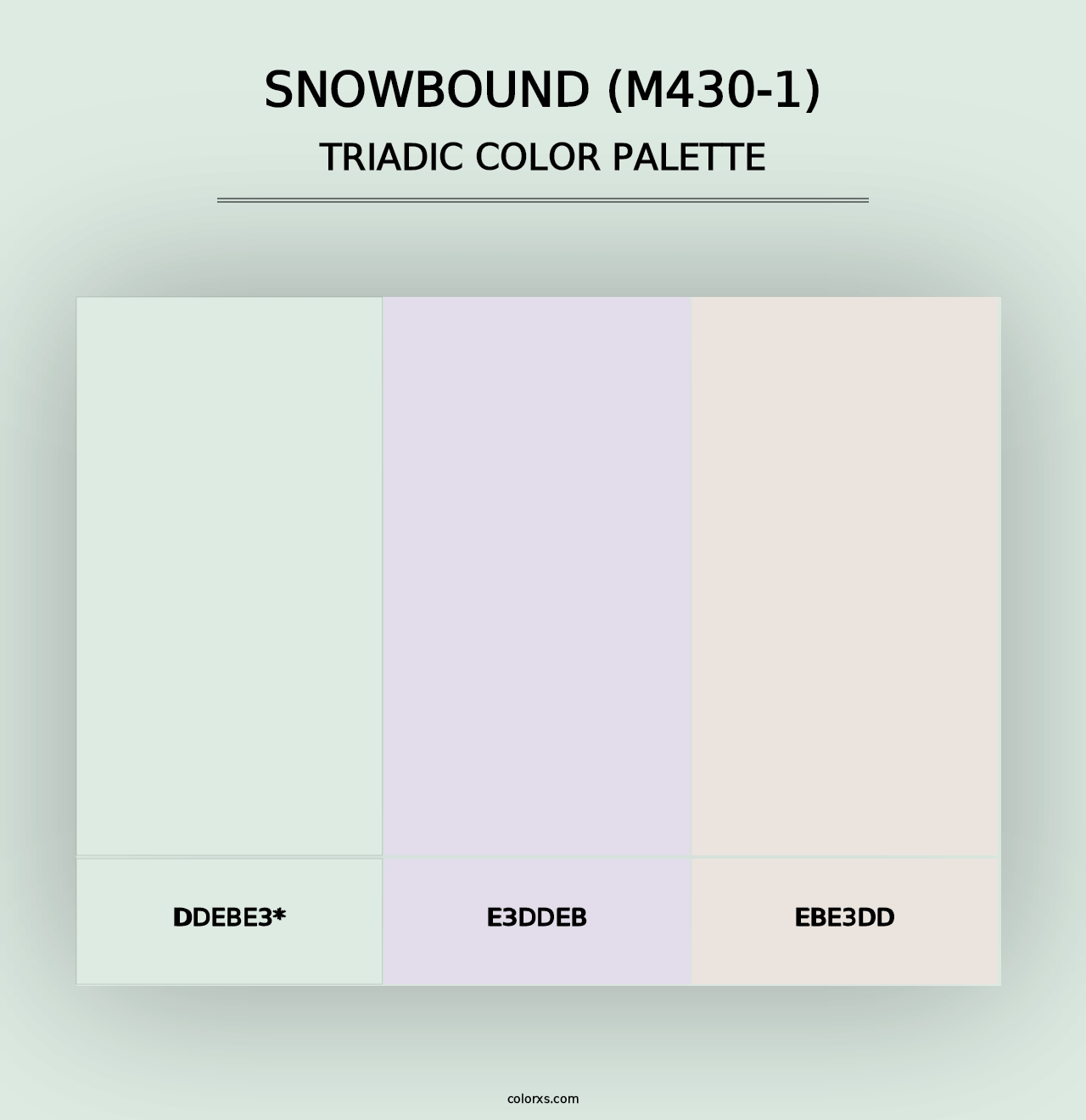 Snowbound (M430-1) - Triadic Color Palette