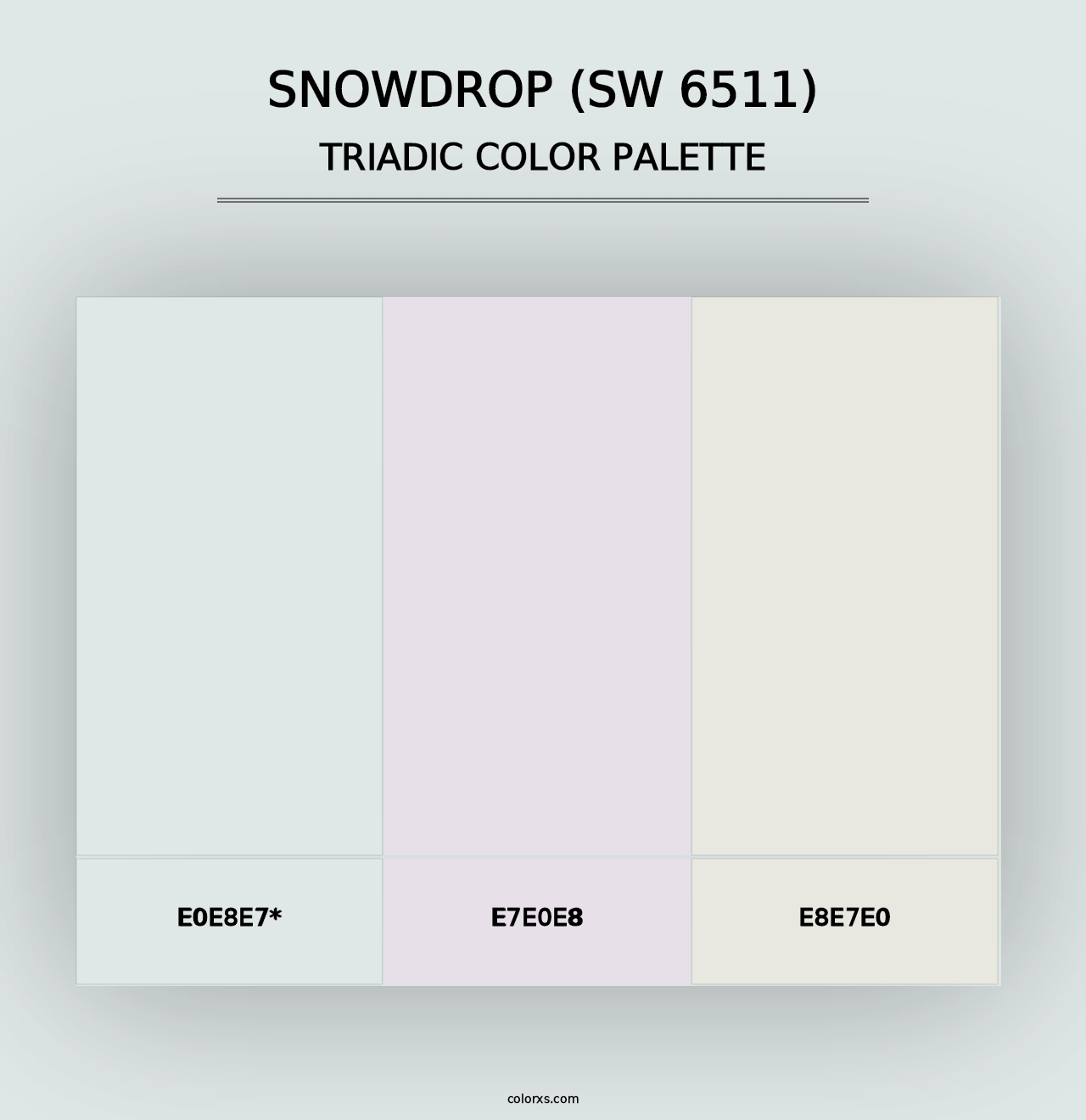 Snowdrop (SW 6511) - Triadic Color Palette