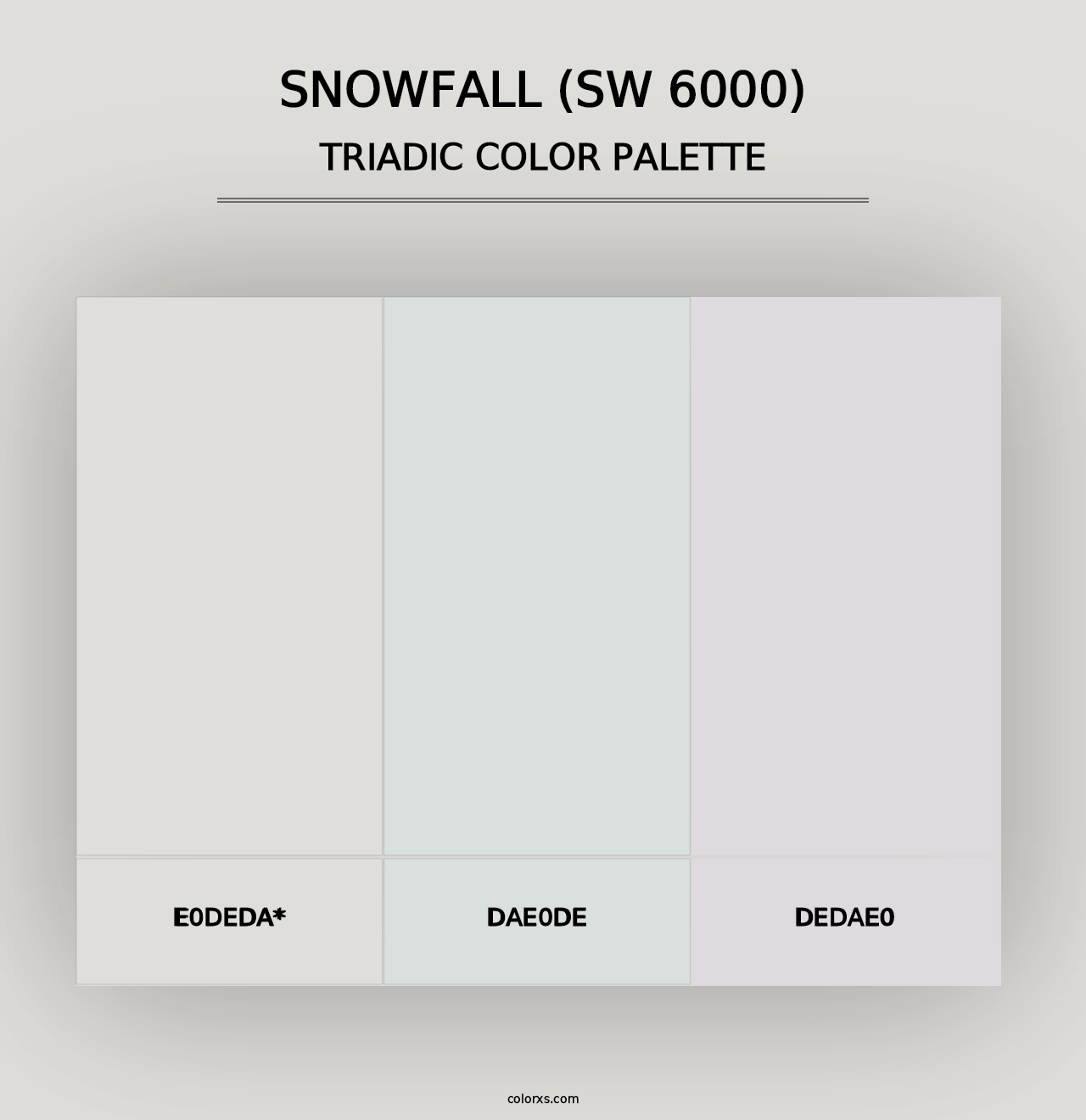 Snowfall (SW 6000) - Triadic Color Palette