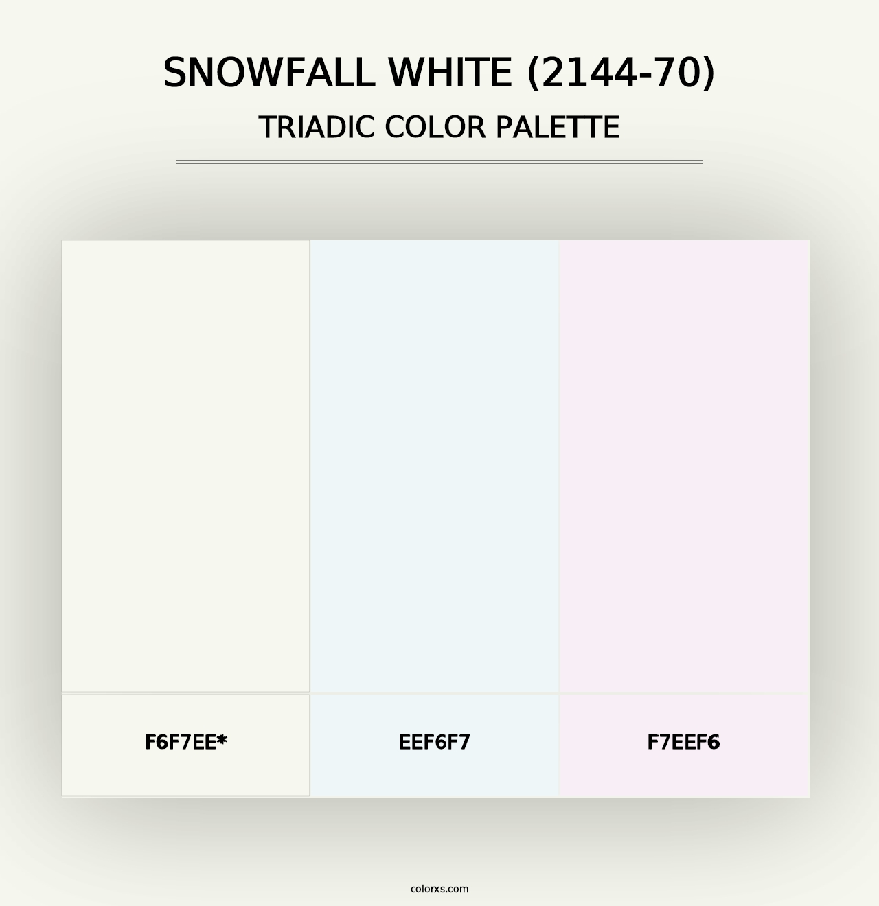 Snowfall White (2144-70) - Triadic Color Palette