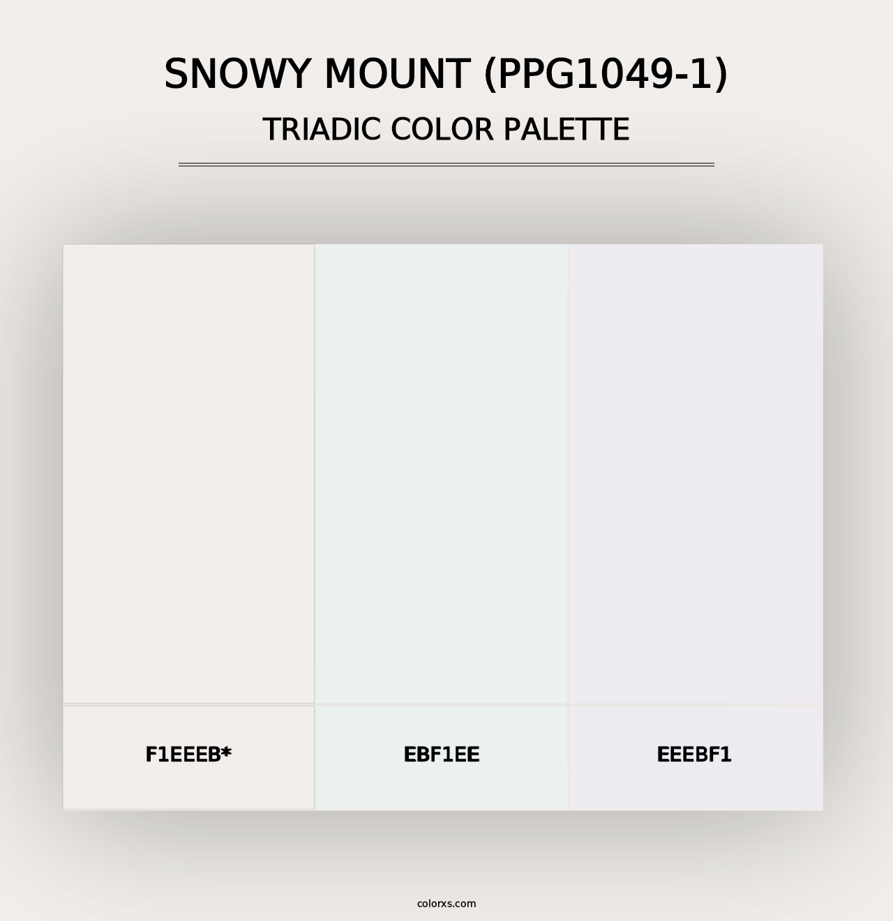 Snowy Mount (PPG1049-1) - Triadic Color Palette