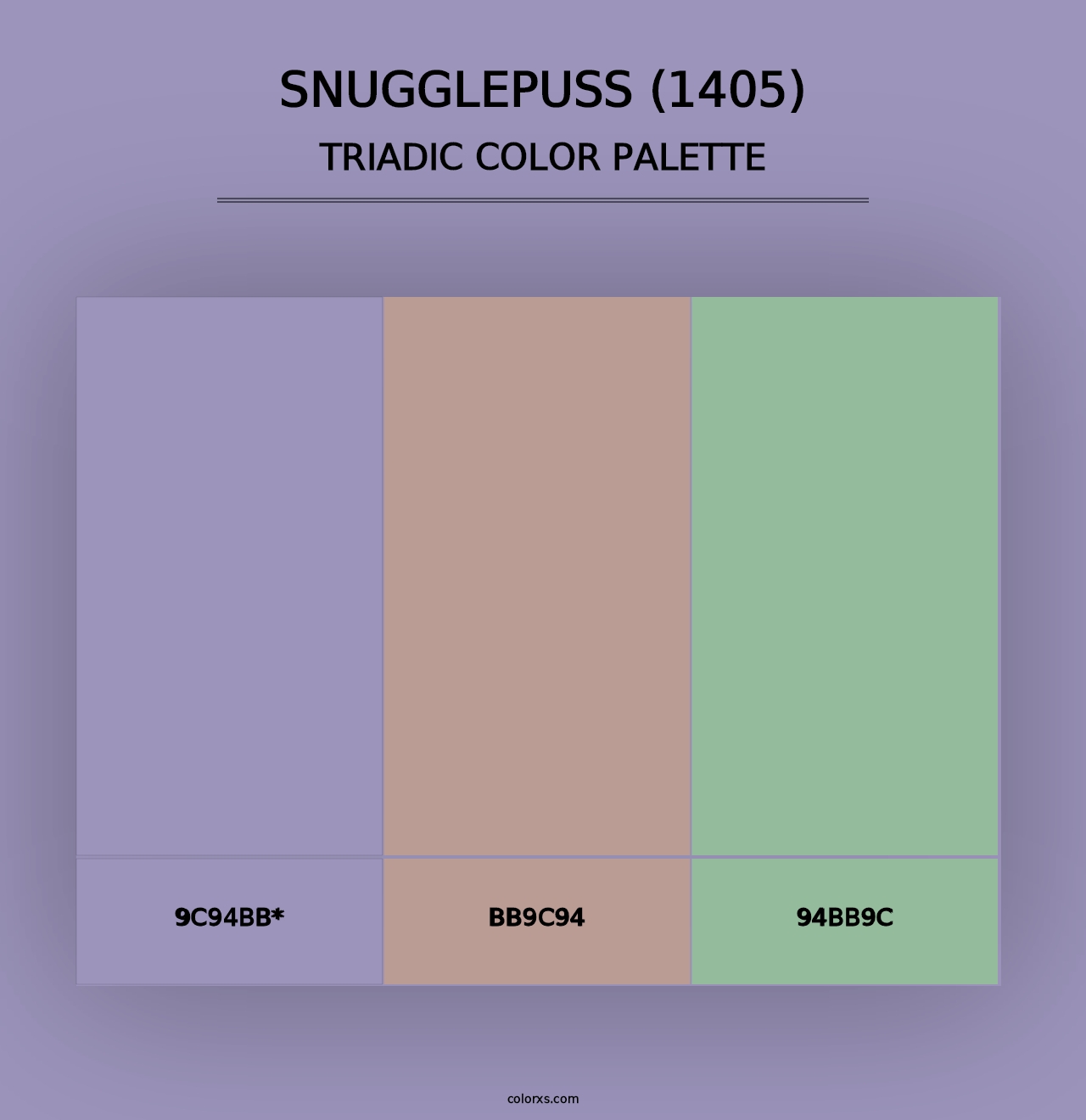 Snugglepuss (1405) - Triadic Color Palette