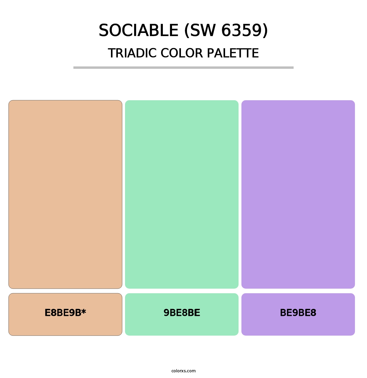 Sociable (SW 6359) - Triadic Color Palette