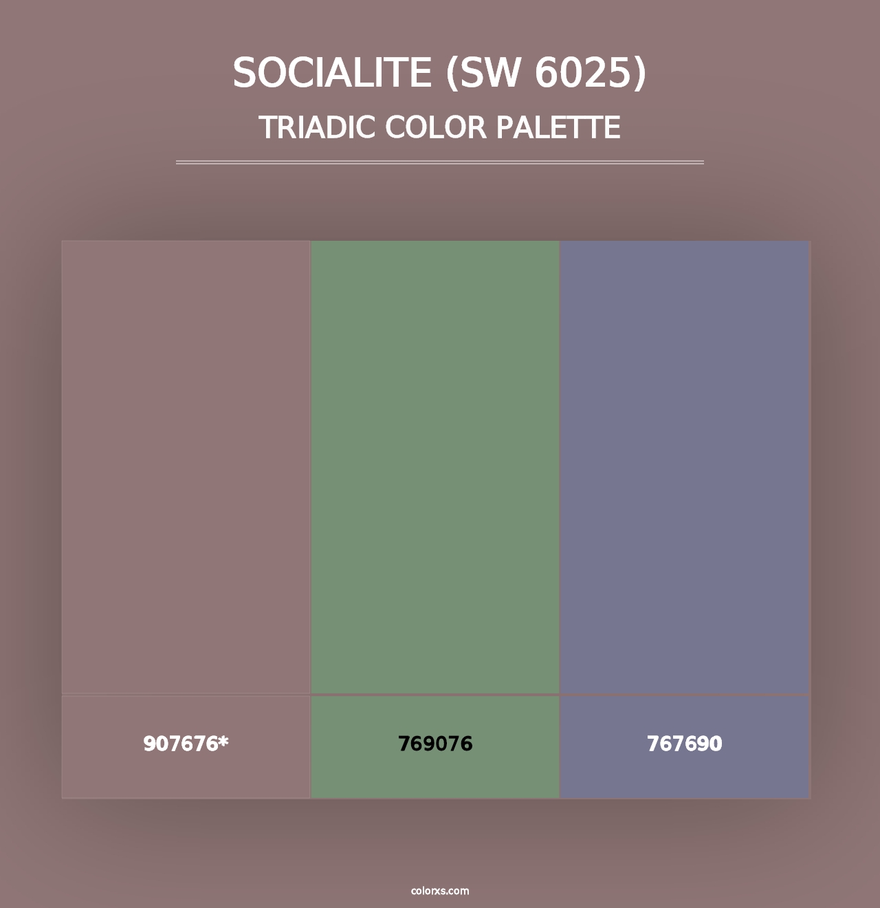 Socialite (SW 6025) - Triadic Color Palette