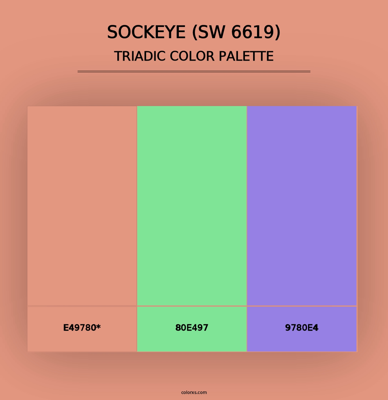 Sockeye (SW 6619) - Triadic Color Palette