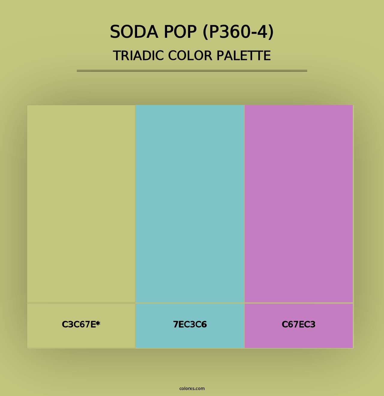 Soda Pop (P360-4) - Triadic Color Palette