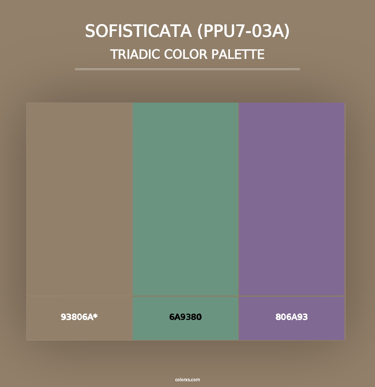 Sofisticata (PPU7-03A) - Triadic Color Palette