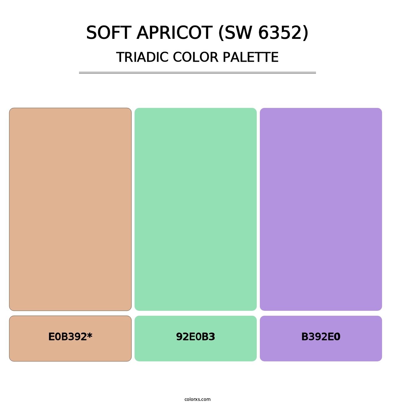 Soft Apricot (SW 6352) - Triadic Color Palette