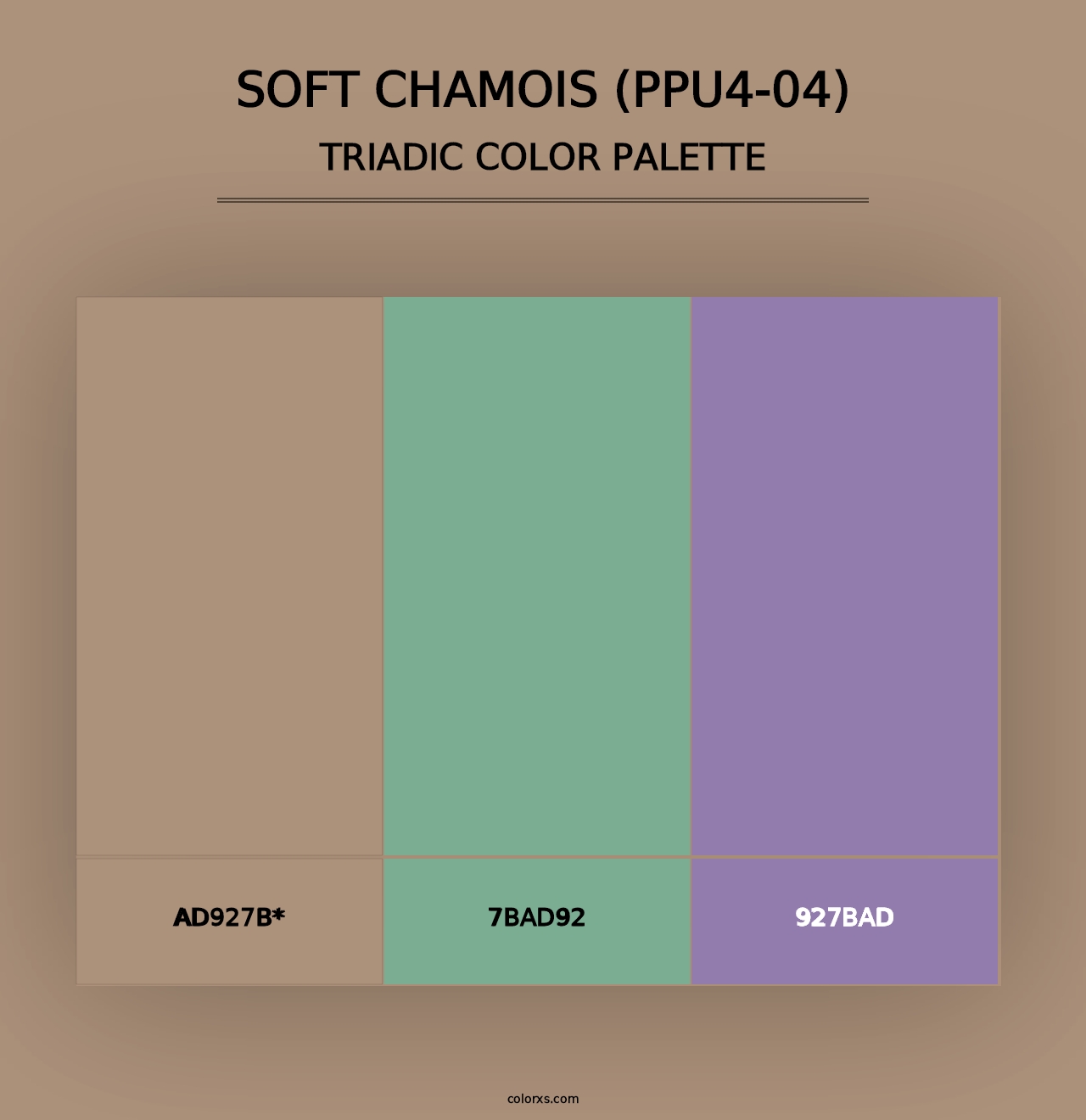 Soft Chamois (PPU4-04) - Triadic Color Palette