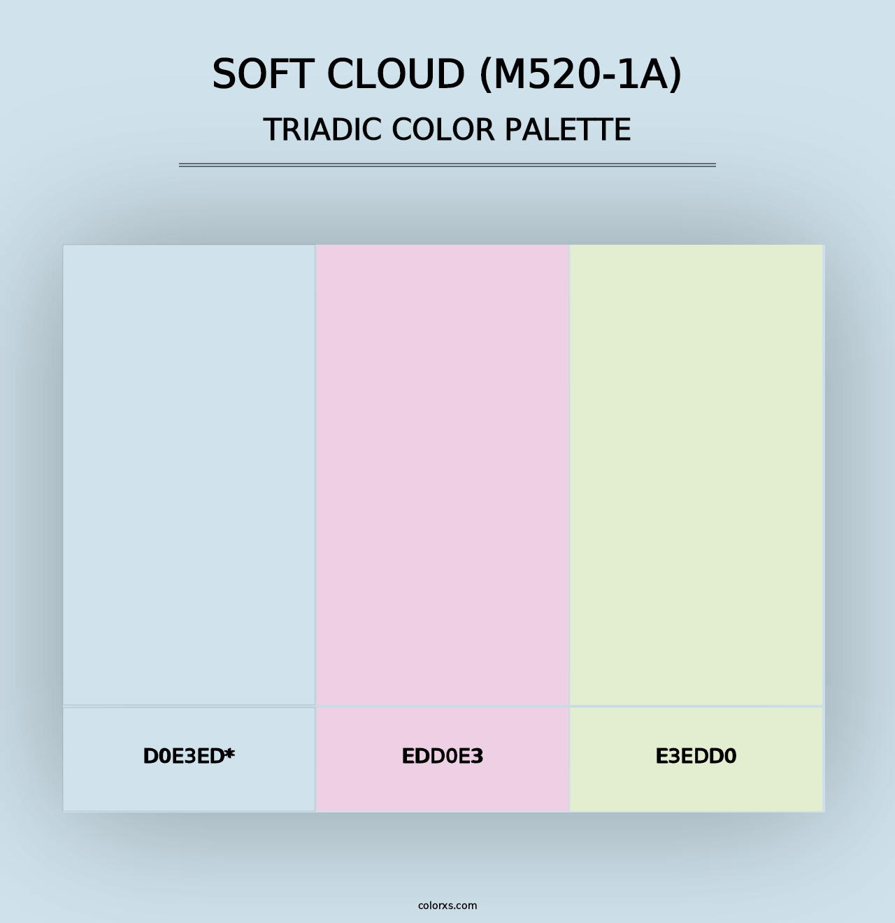 Soft Cloud (M520-1A) - Triadic Color Palette