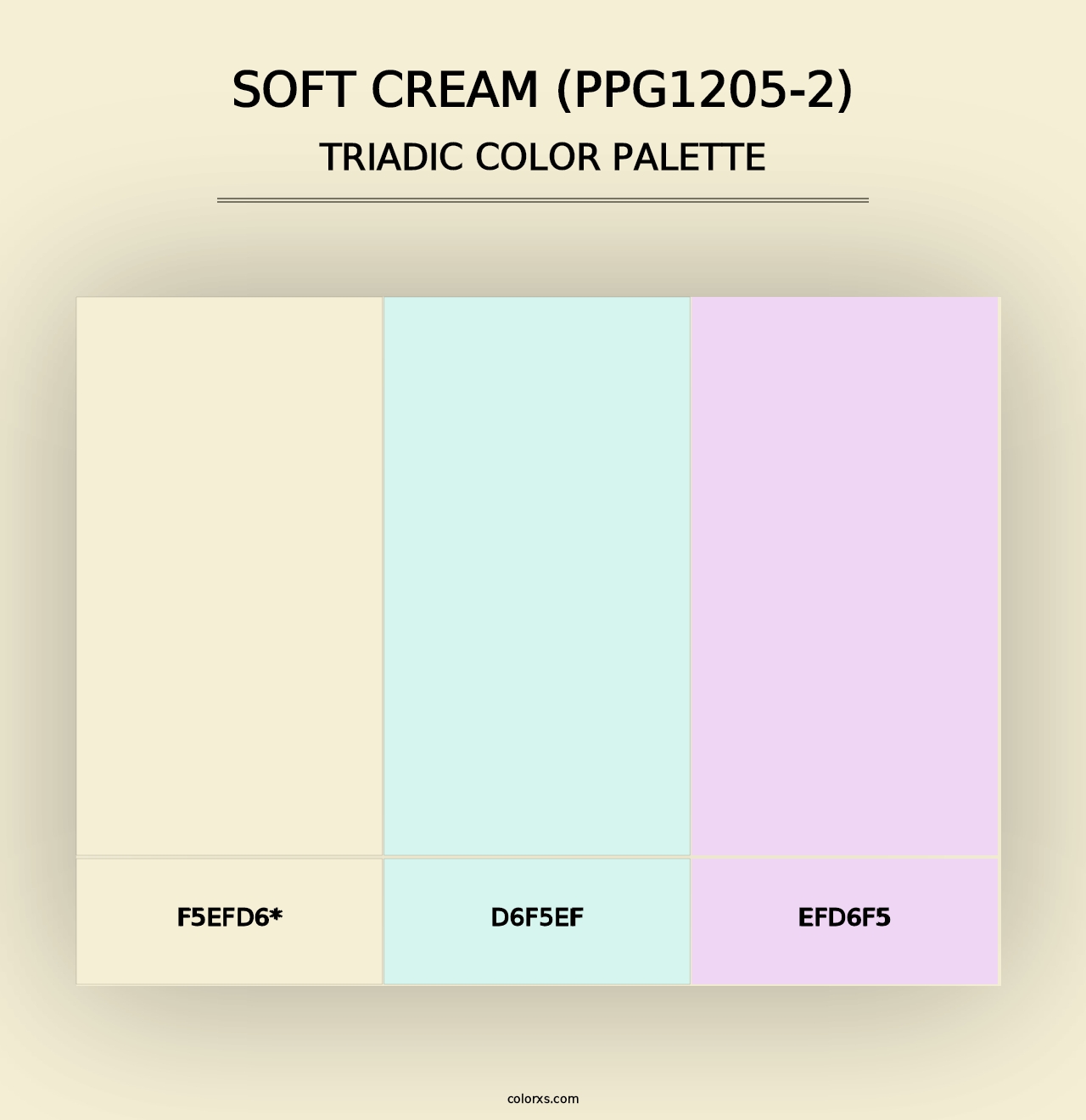 Soft Cream (PPG1205-2) - Triadic Color Palette