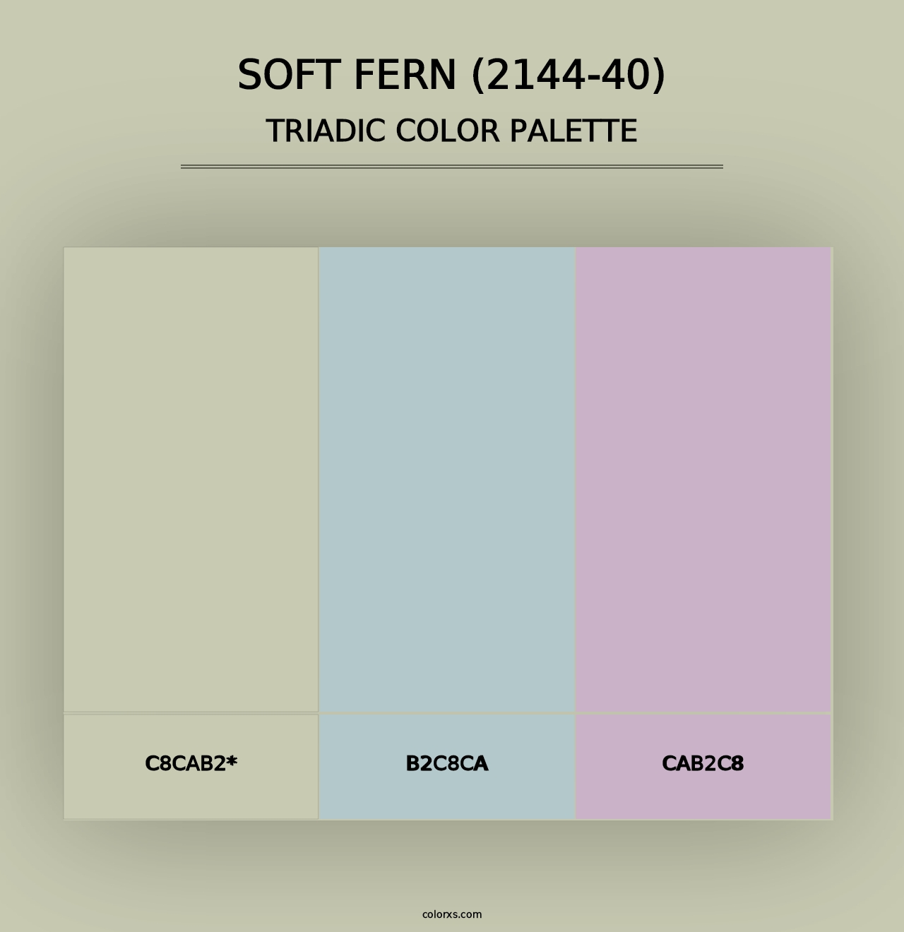 Soft Fern (2144-40) - Triadic Color Palette