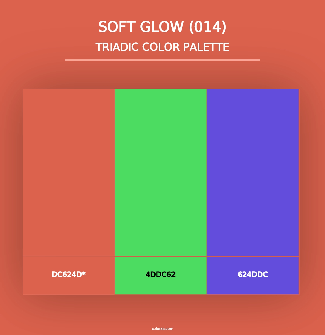 Soft Glow (014) - Triadic Color Palette