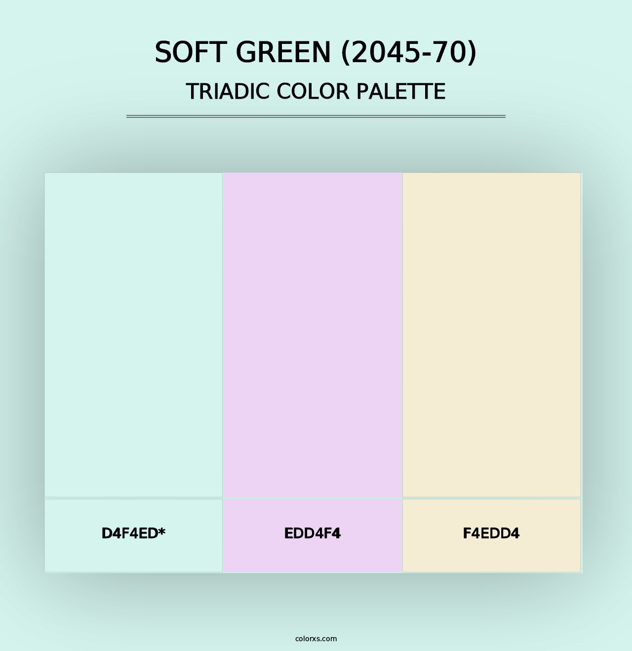 Soft Green (2045-70) - Triadic Color Palette