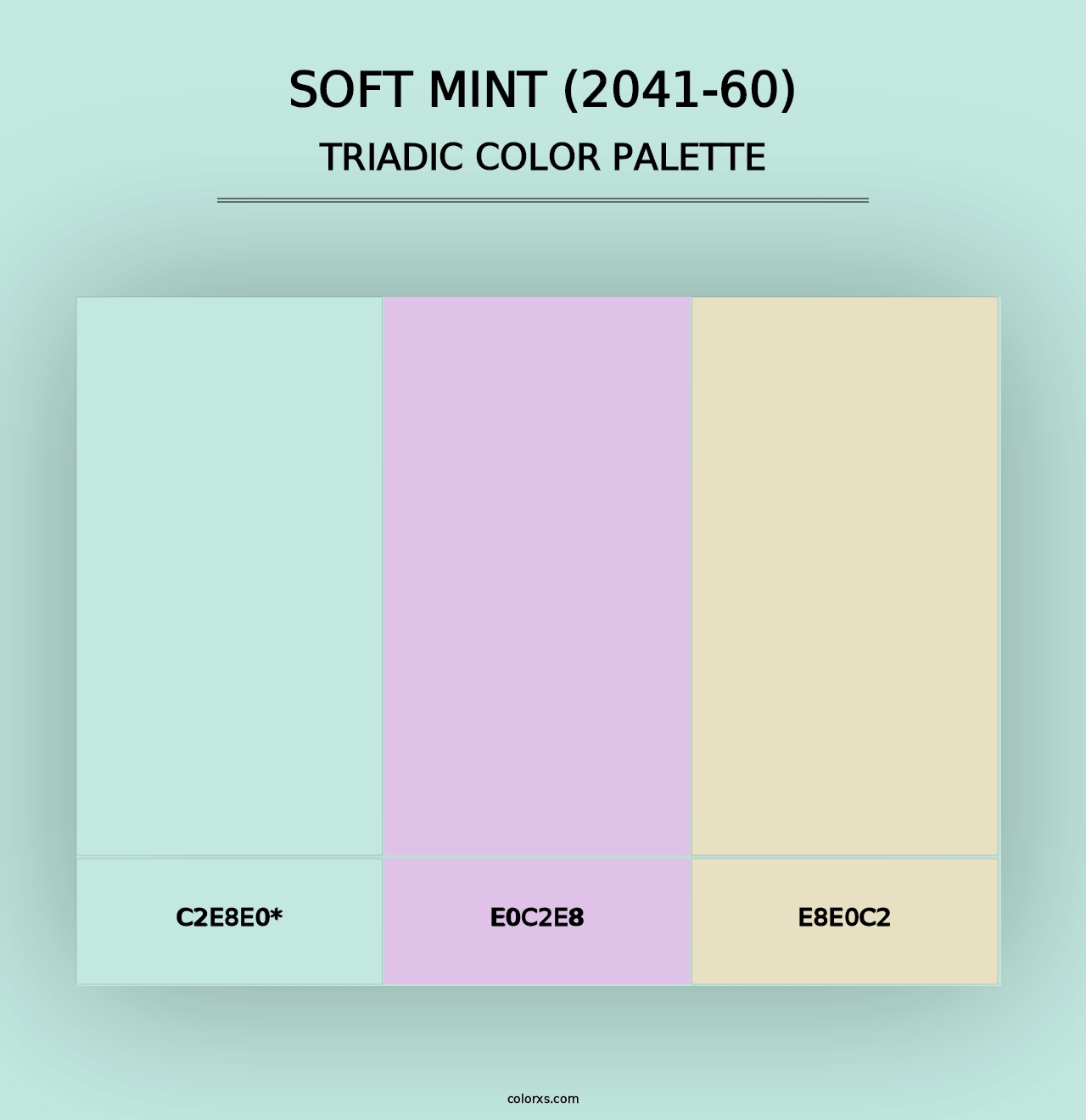 Soft Mint (2041-60) - Triadic Color Palette