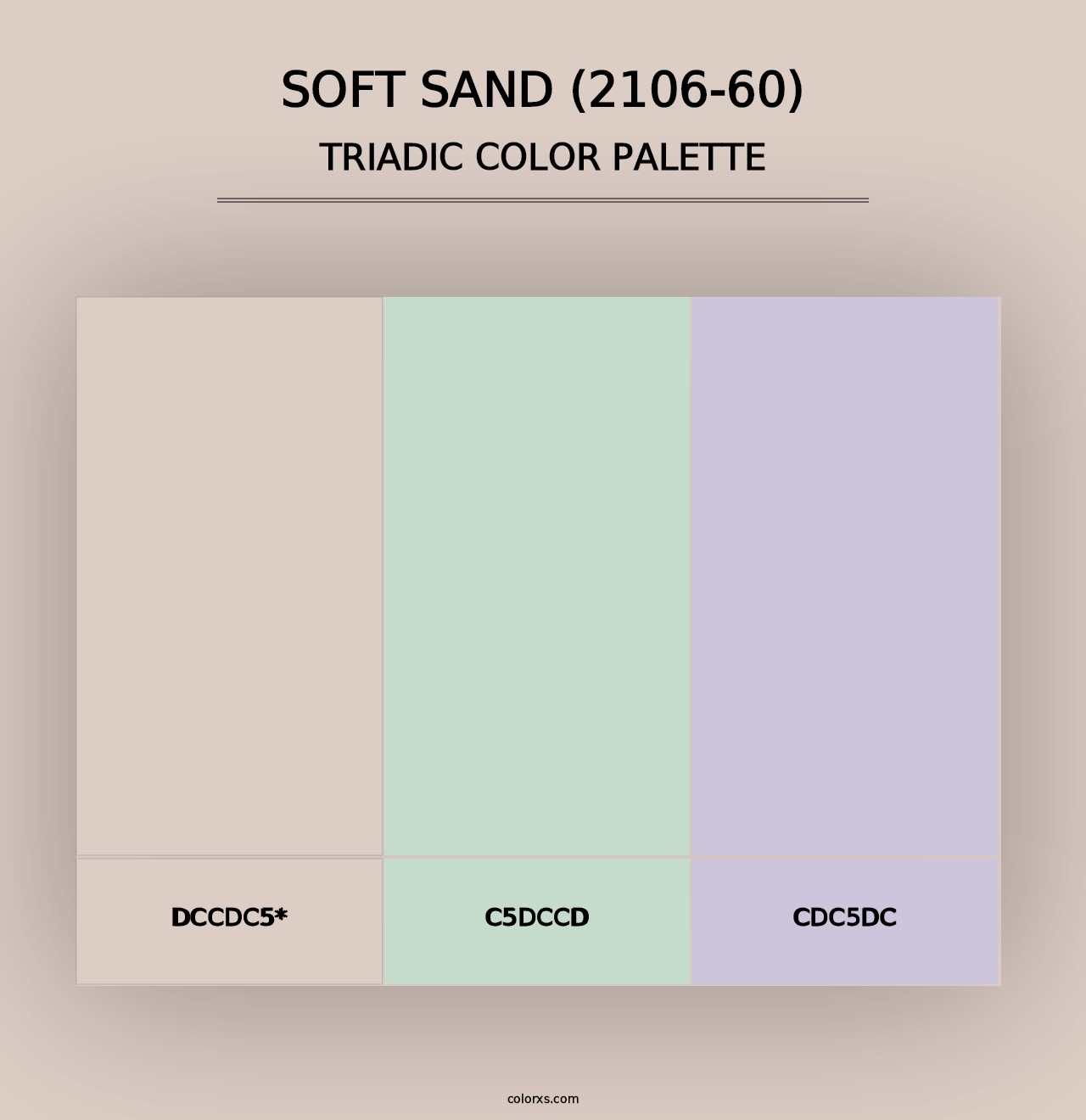 Soft Sand (2106-60) - Triadic Color Palette