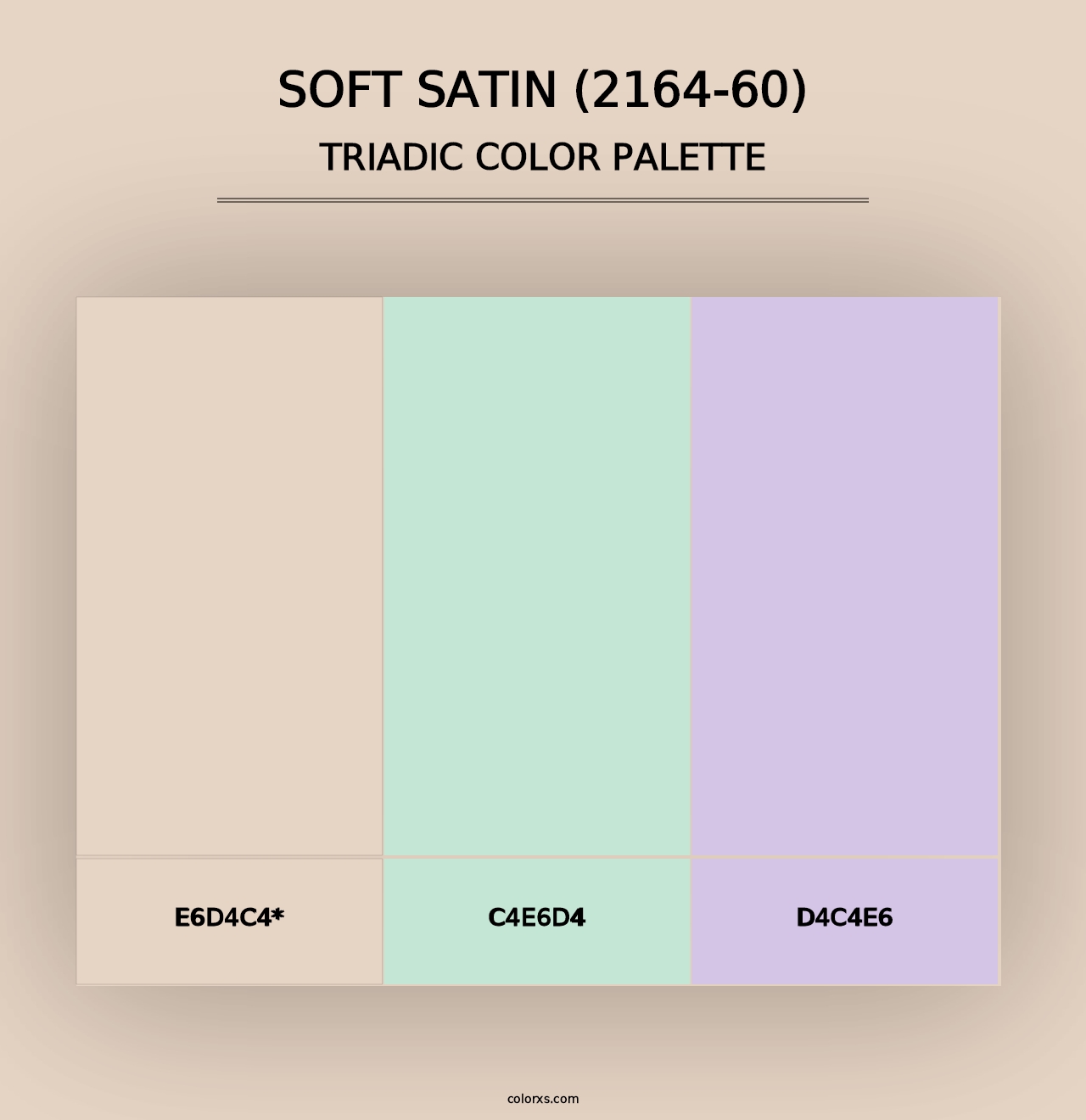 Soft Satin (2164-60) - Triadic Color Palette