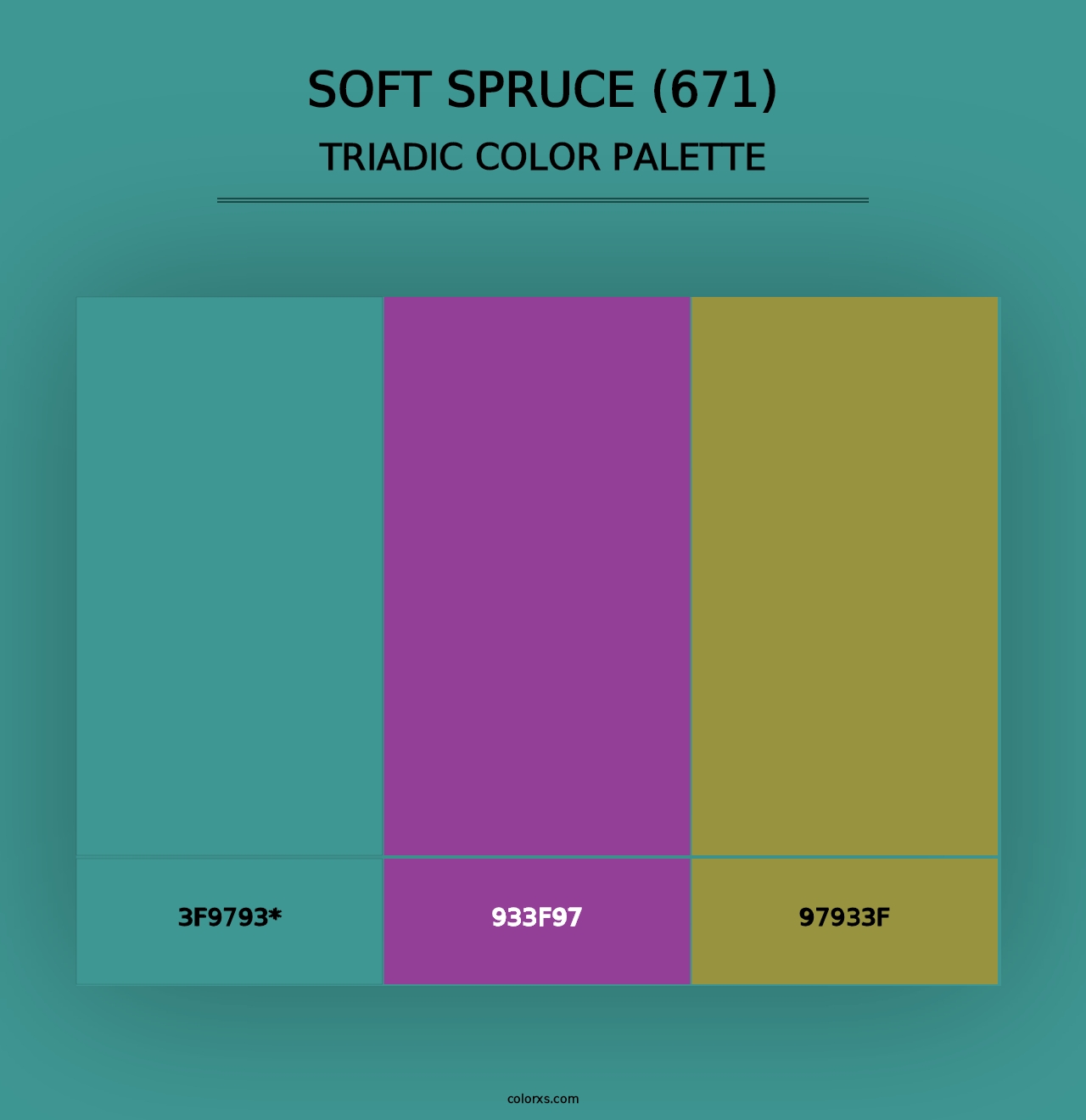 Soft Spruce (671) - Triadic Color Palette