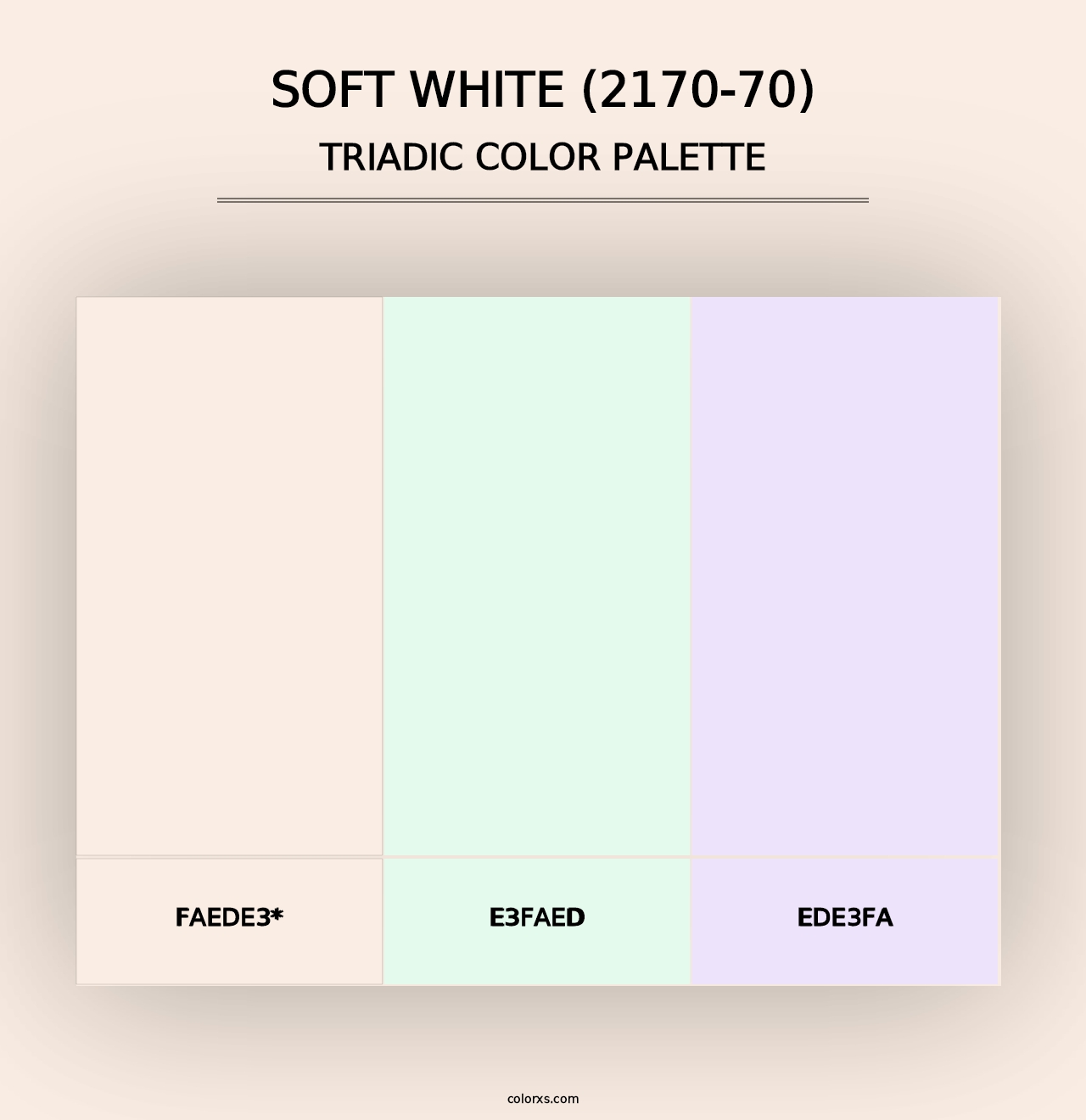 Soft White (2170-70) - Triadic Color Palette