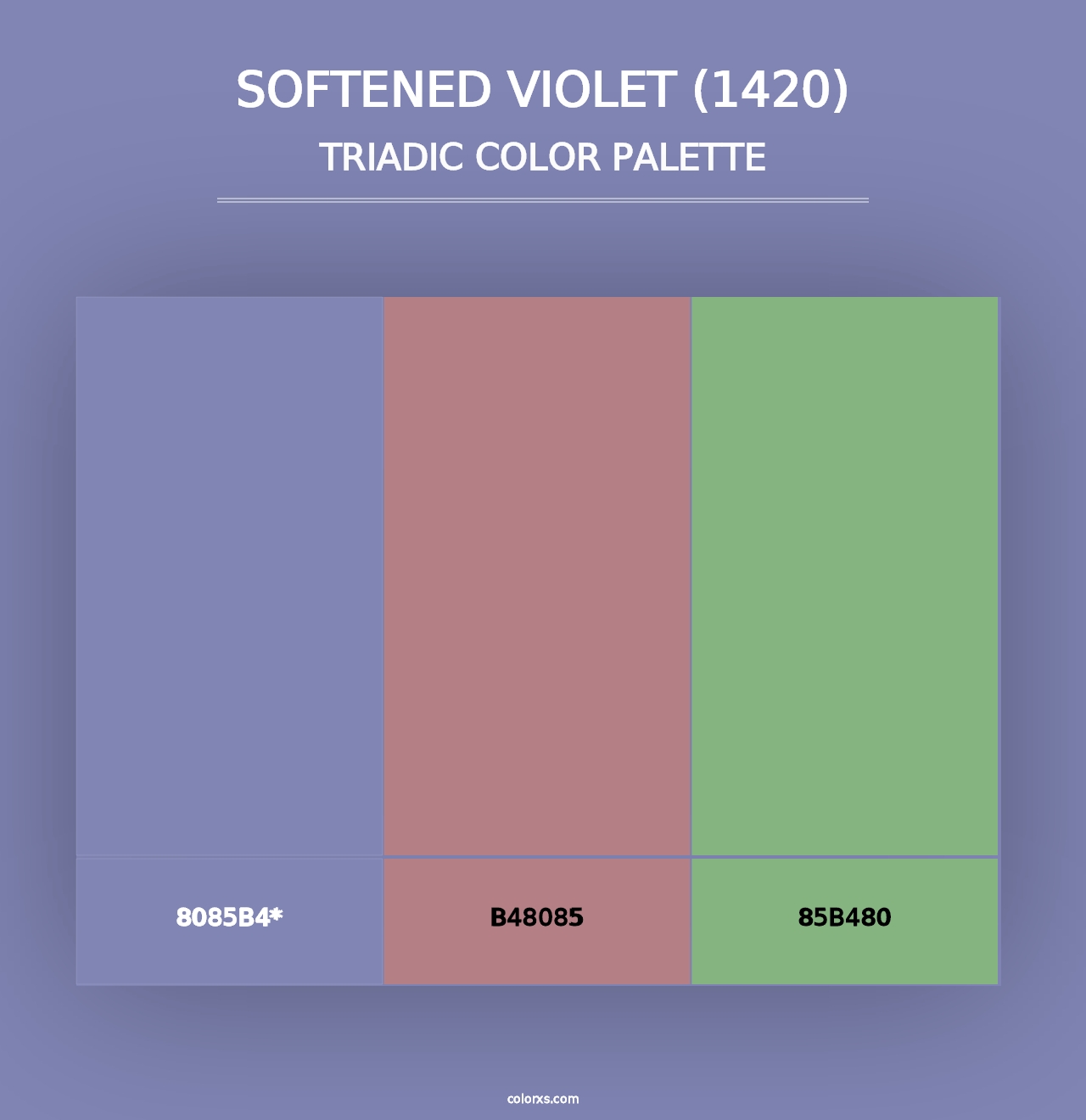 Softened Violet (1420) - Triadic Color Palette