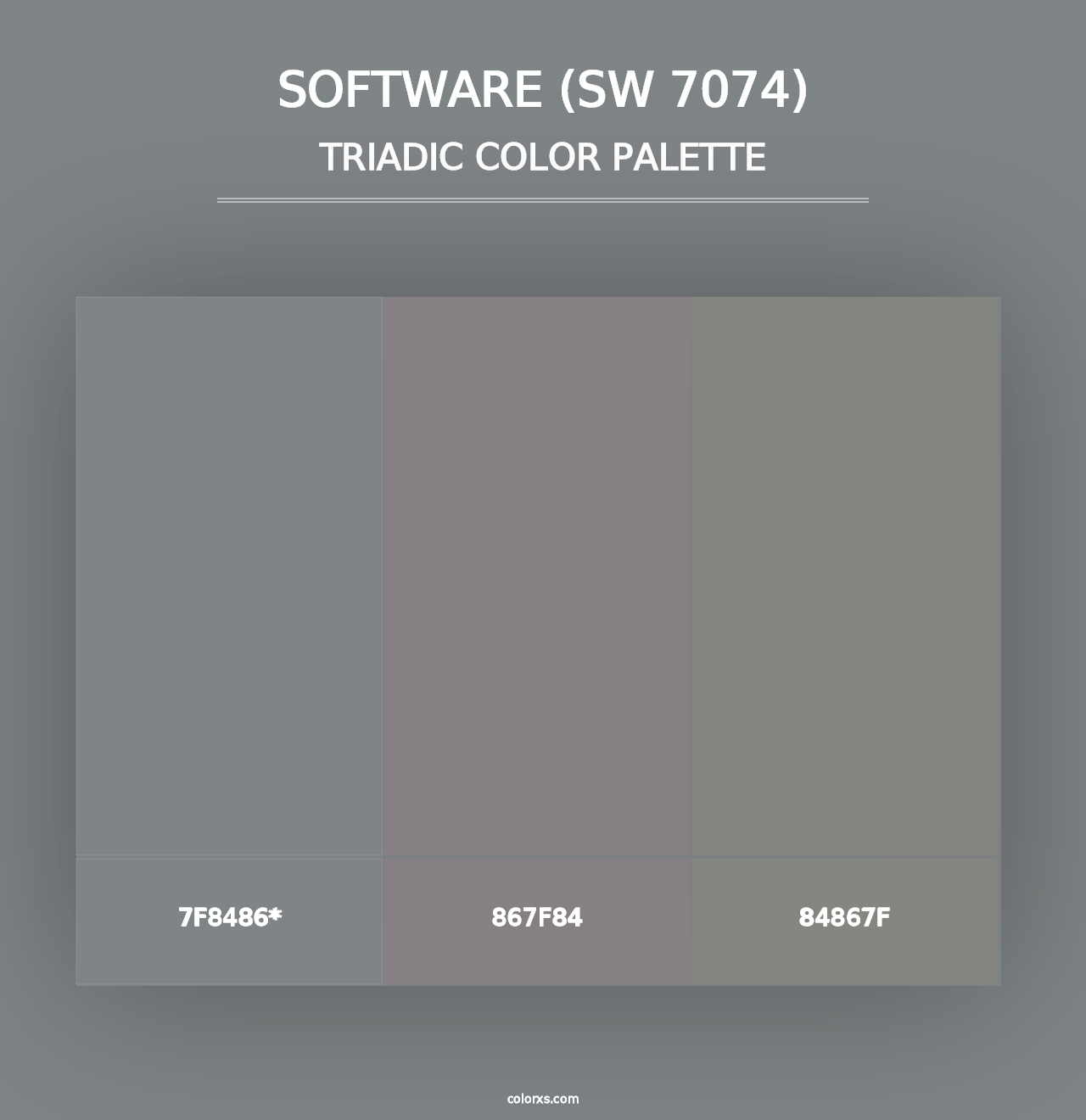 Software (SW 7074) - Triadic Color Palette