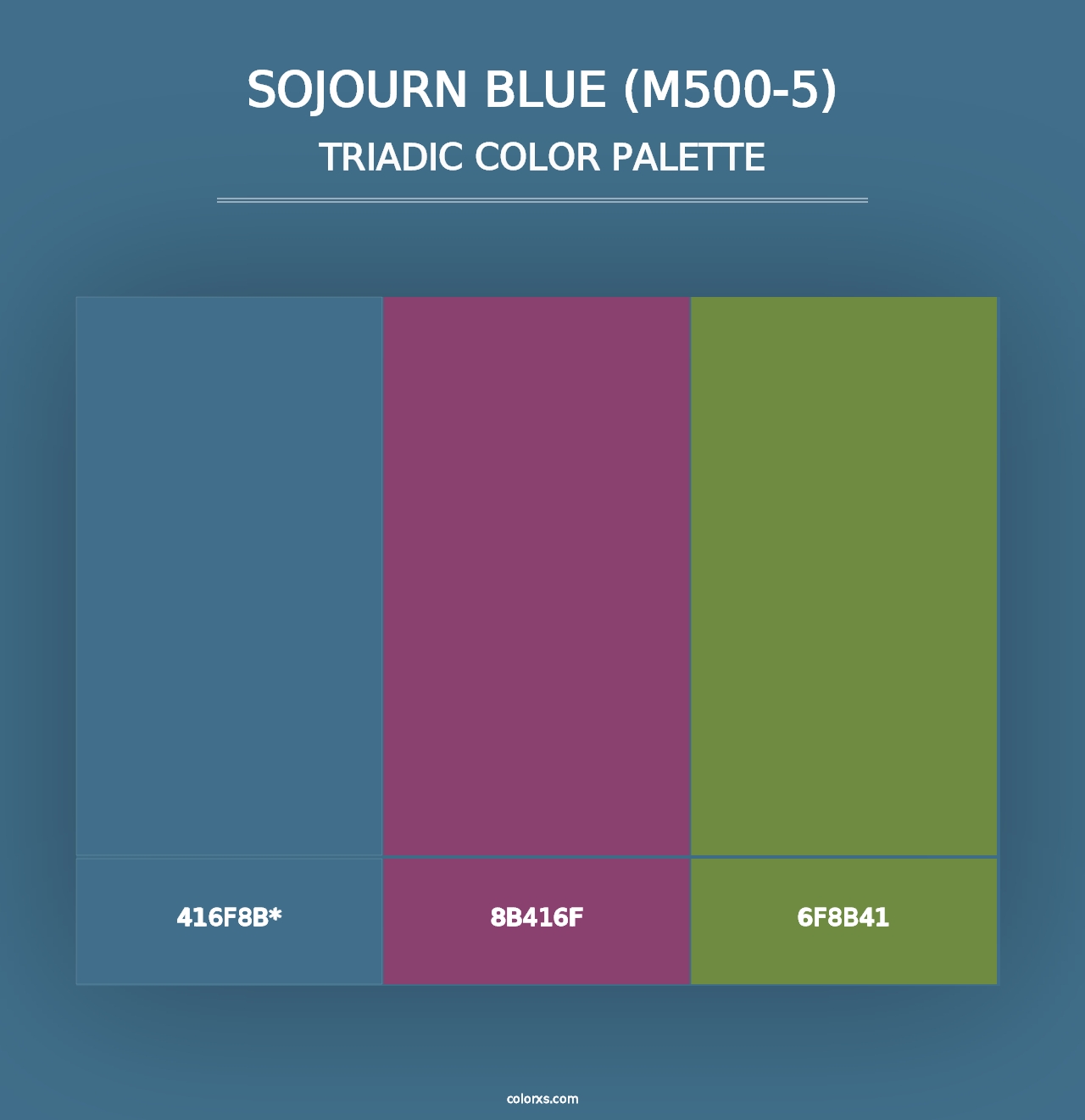 Sojourn Blue (M500-5) - Triadic Color Palette