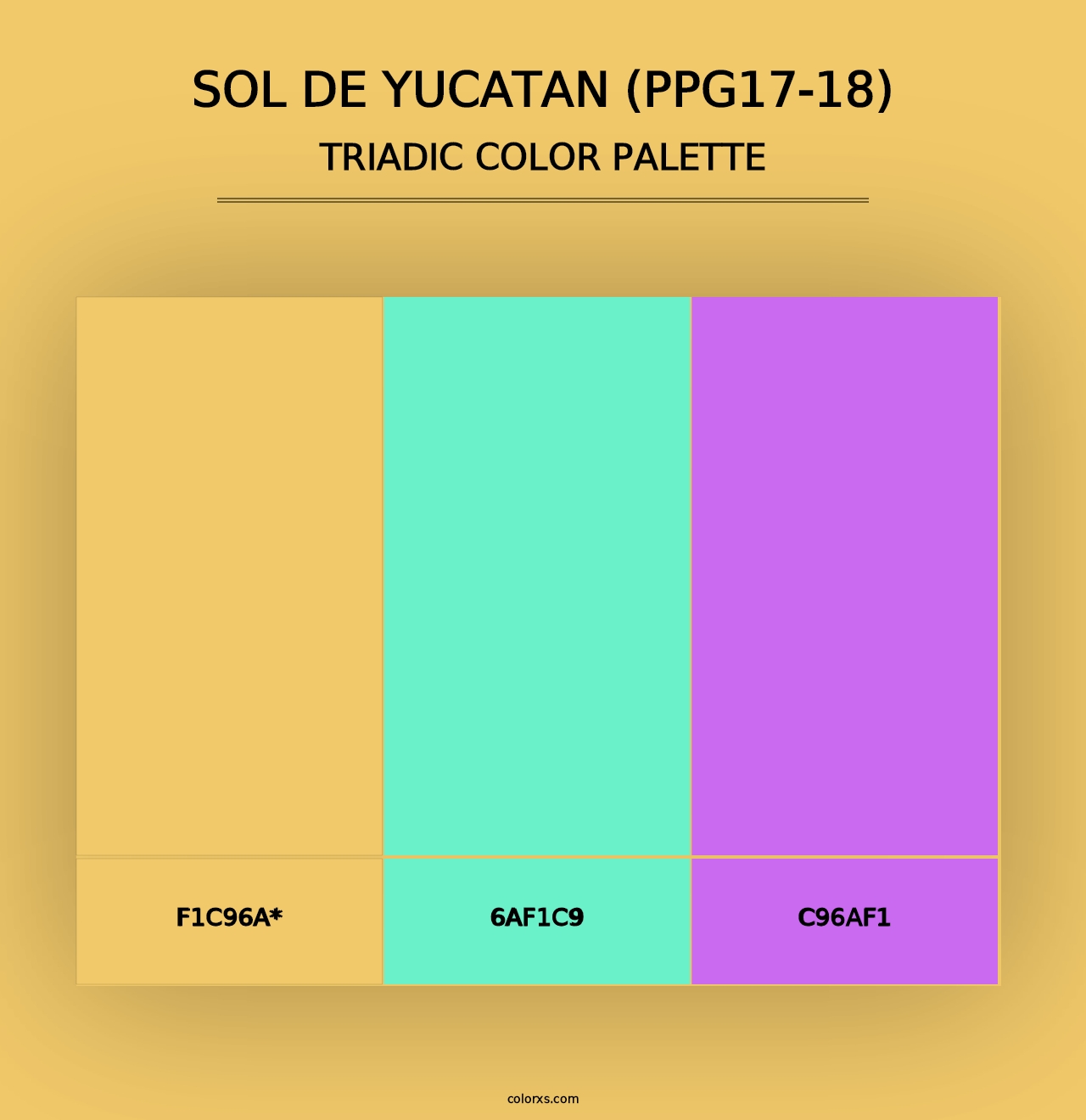 Sol De Yucatan (PPG17-18) - Triadic Color Palette