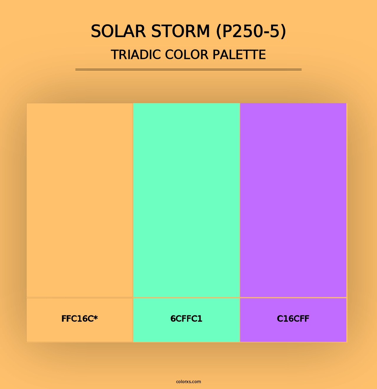 Solar Storm (P250-5) - Triadic Color Palette