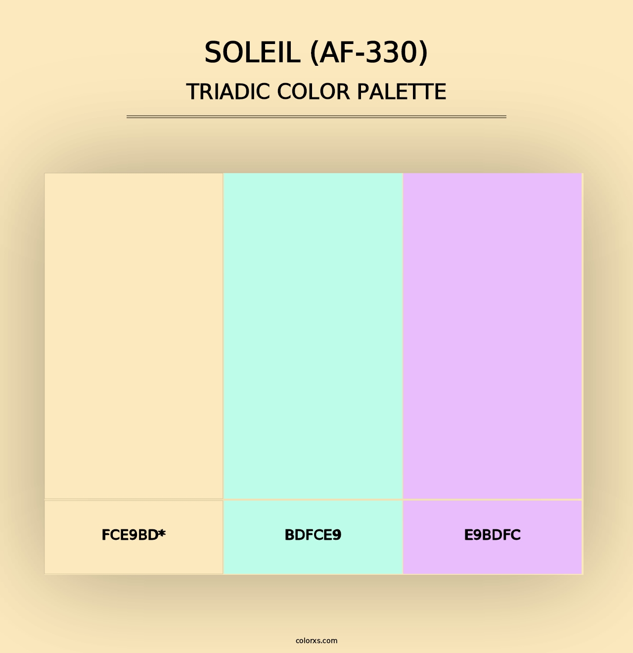 Soleil (AF-330) - Triadic Color Palette