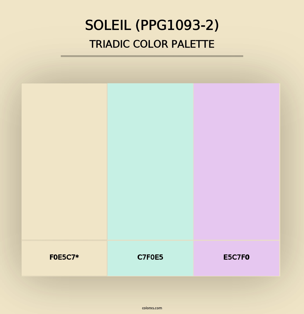 Soleil (PPG1093-2) - Triadic Color Palette