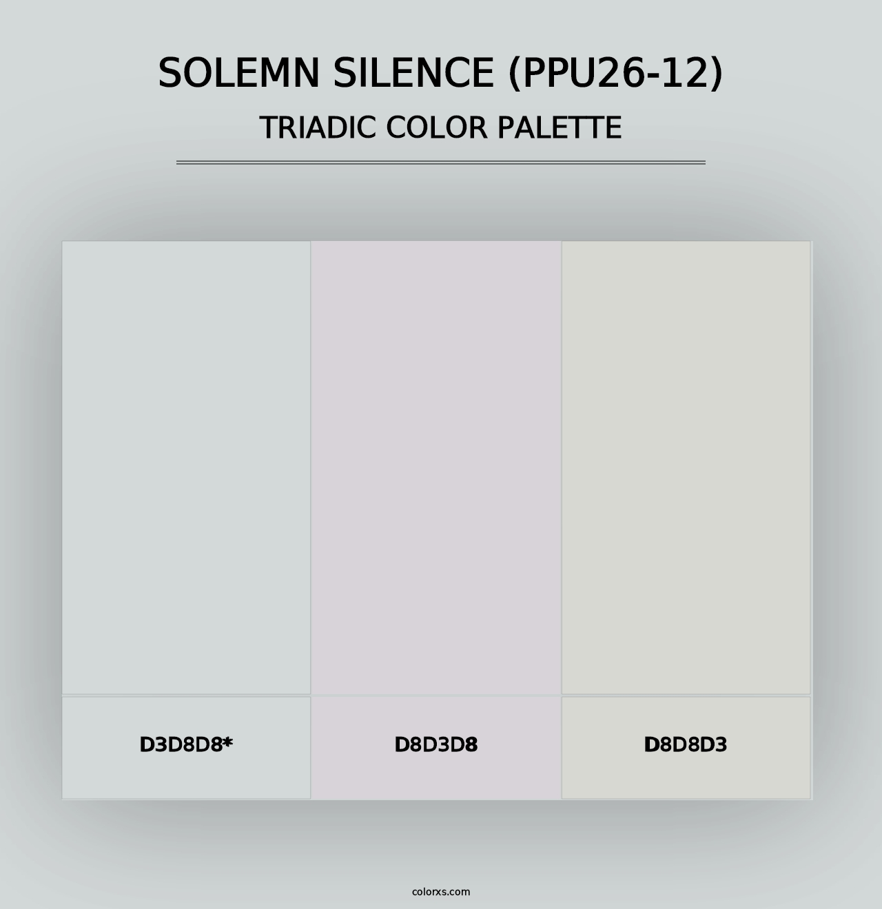 Solemn Silence (PPU26-12) - Triadic Color Palette