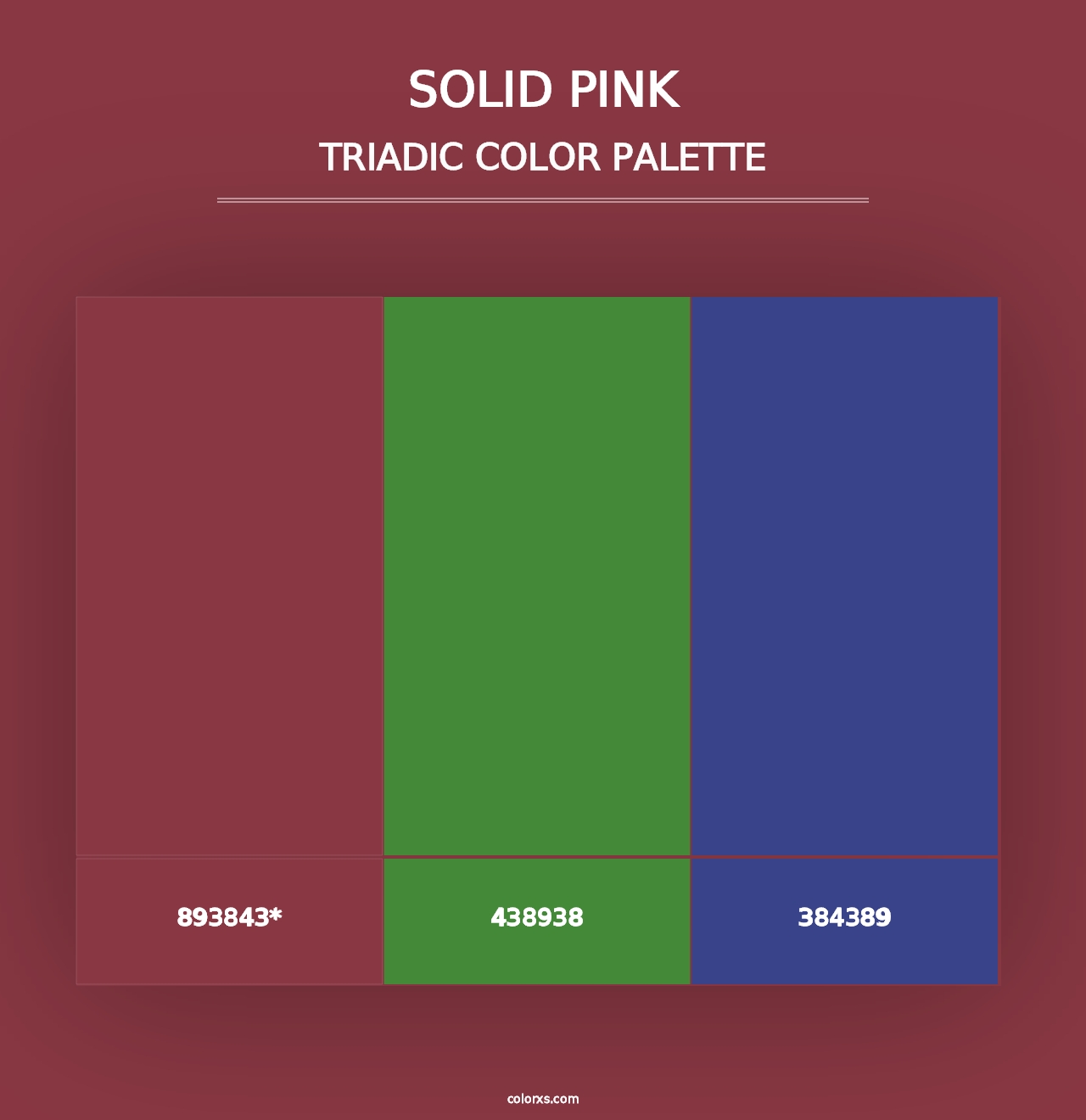 Solid pink - Triadic Color Palette