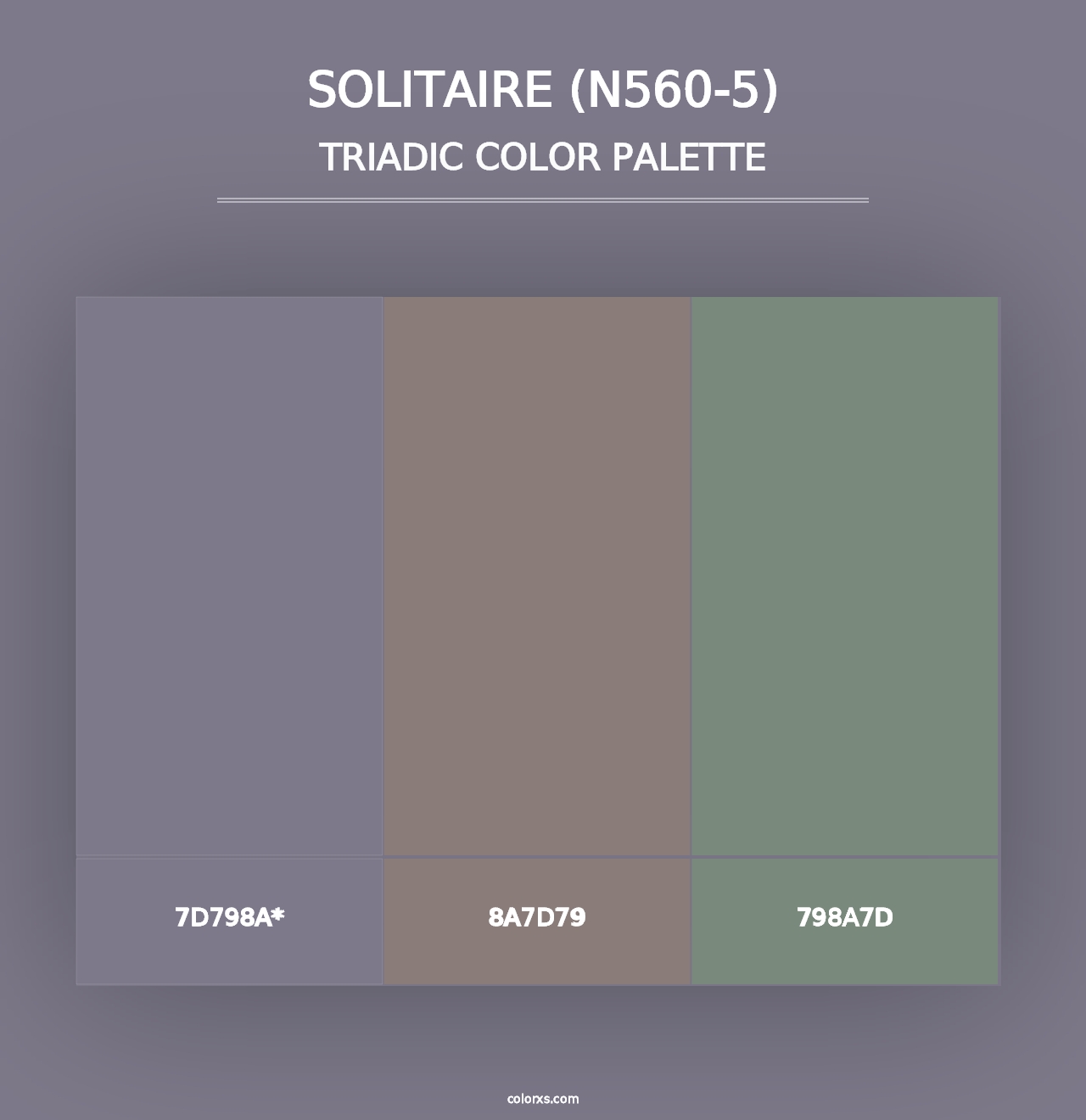 Solitaire (N560-5) - Triadic Color Palette