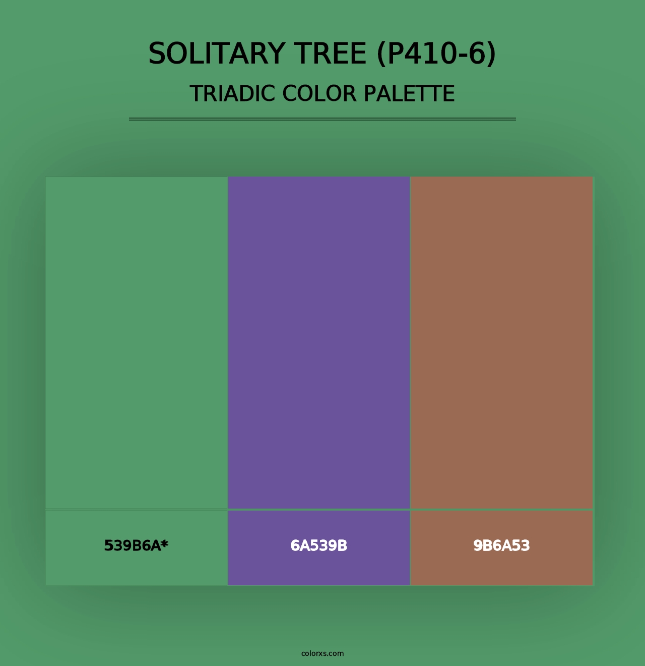 Solitary Tree (P410-6) - Triadic Color Palette