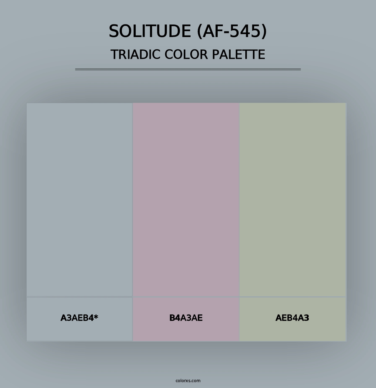 Solitude (AF-545) - Triadic Color Palette