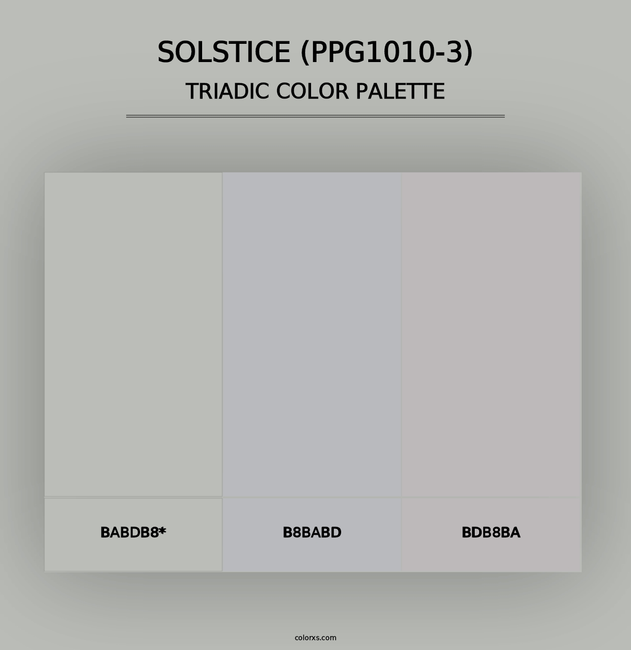 Solstice (PPG1010-3) - Triadic Color Palette