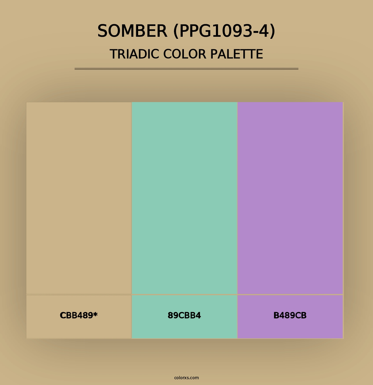 Somber (PPG1093-4) - Triadic Color Palette