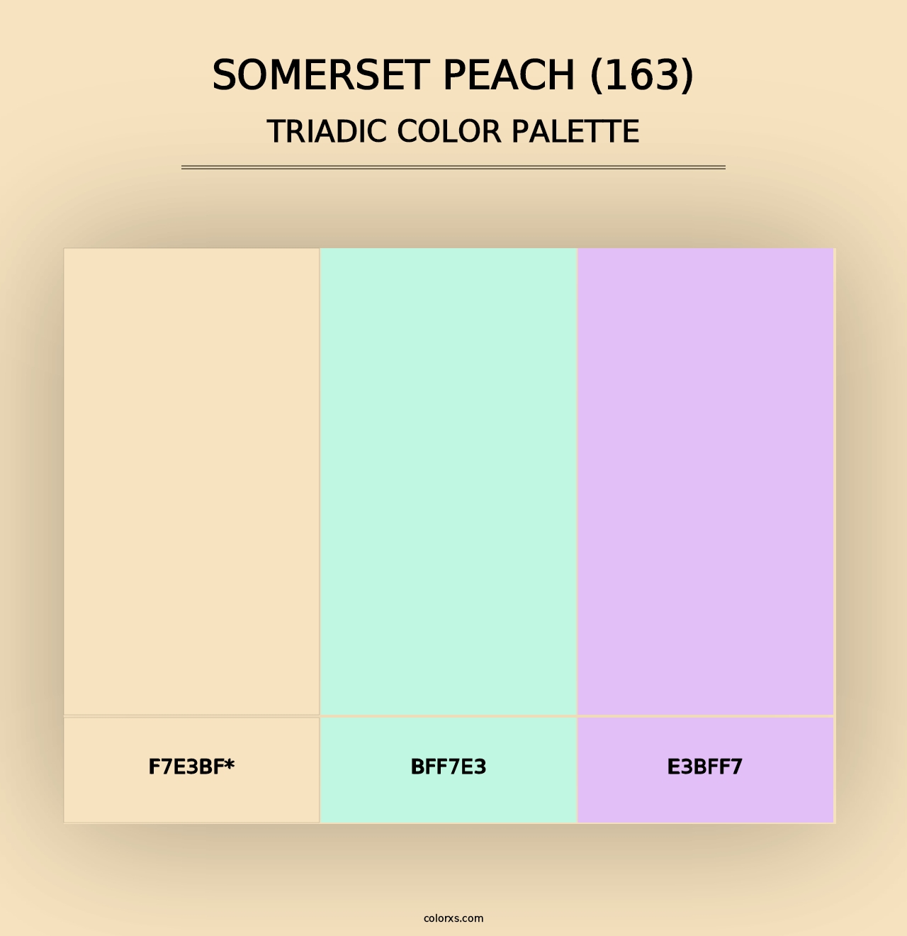 Somerset Peach (163) - Triadic Color Palette